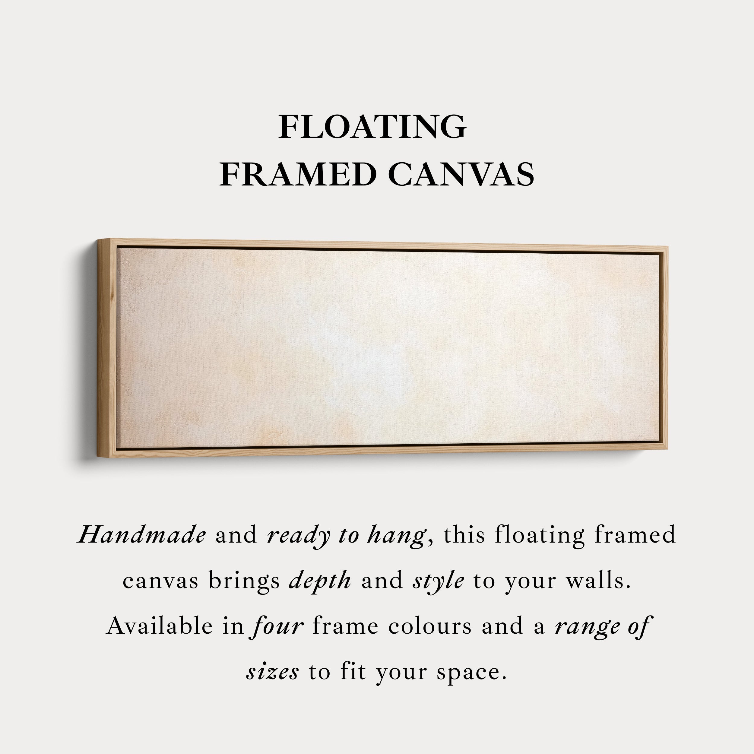 Abstract Beige Minimalist Long Horizontal Wall Art Panoramic Wall Art