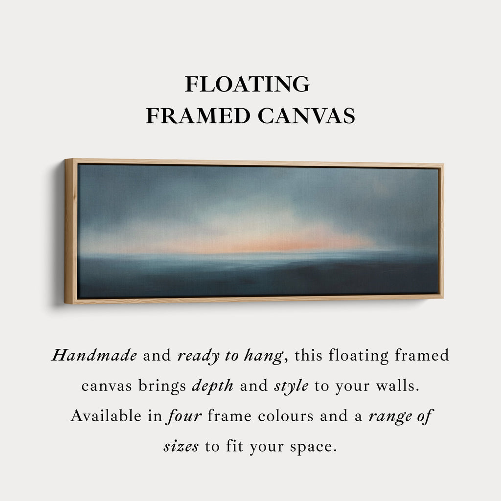 Above Bed Abstract Sunset Long Narrow Panoramic Canvas Wall Decor