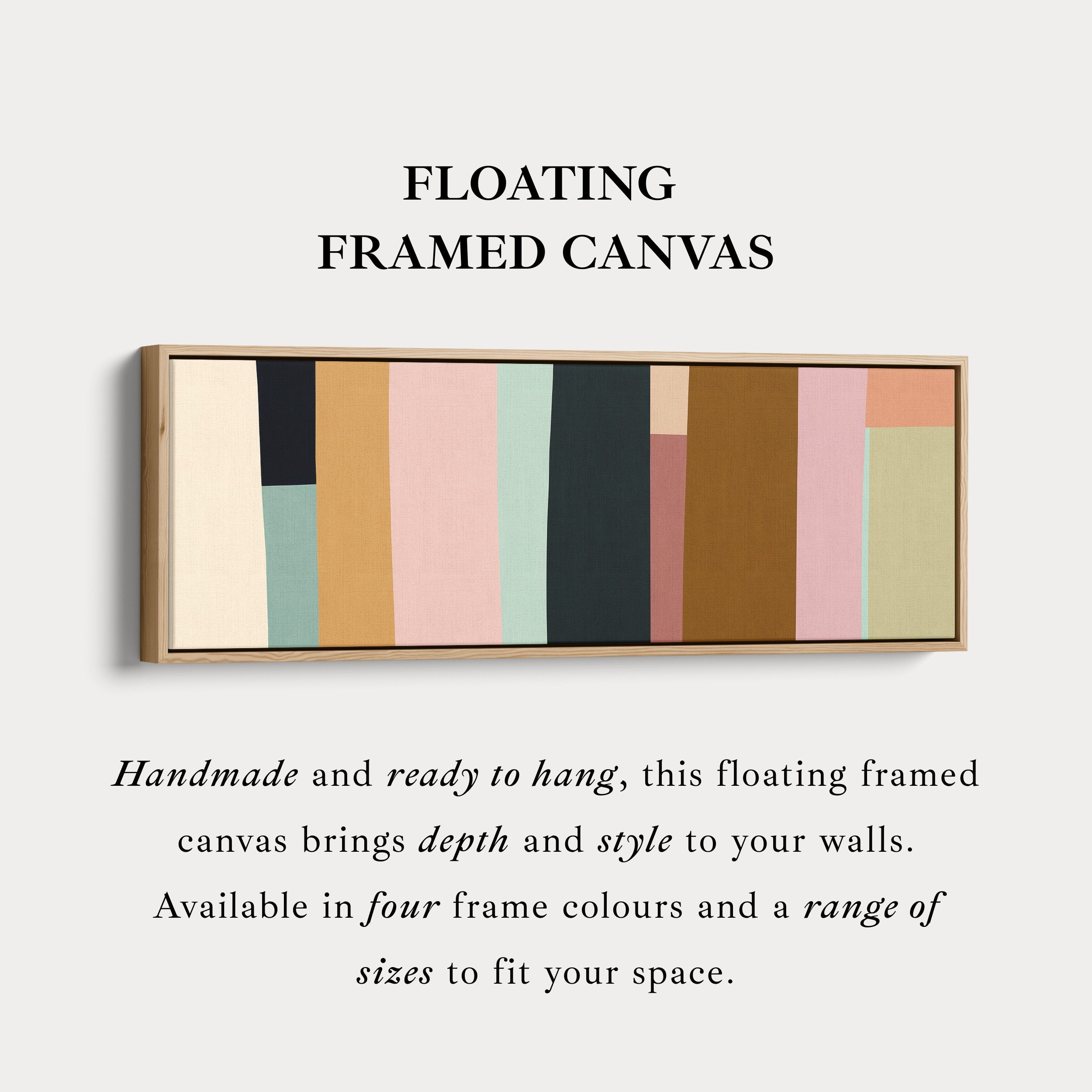 Minimalist Living Room Muted Horizontal Wall Decor Long Narrow