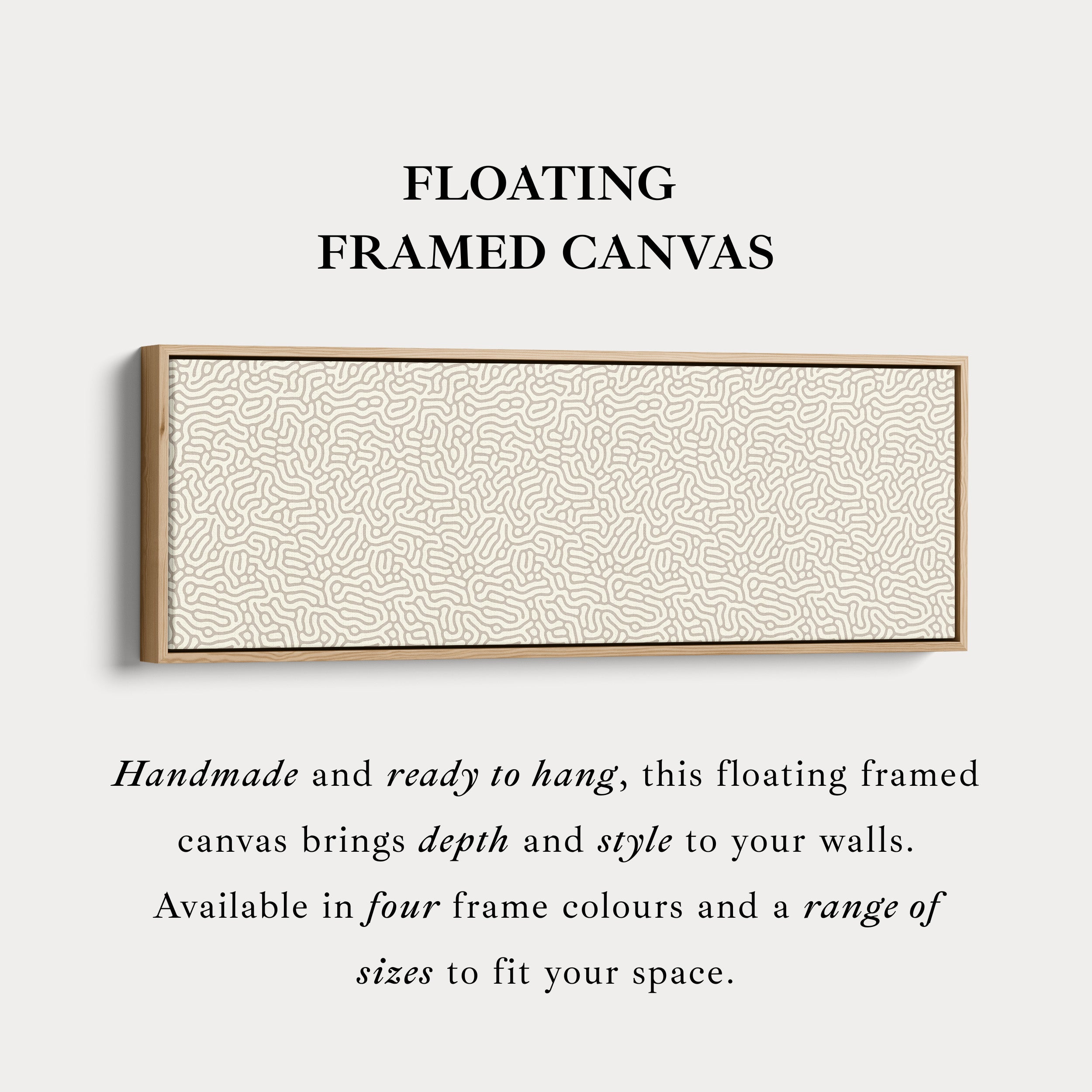 Minimalist Beige Organic Pattern Horizontal Wall Decor