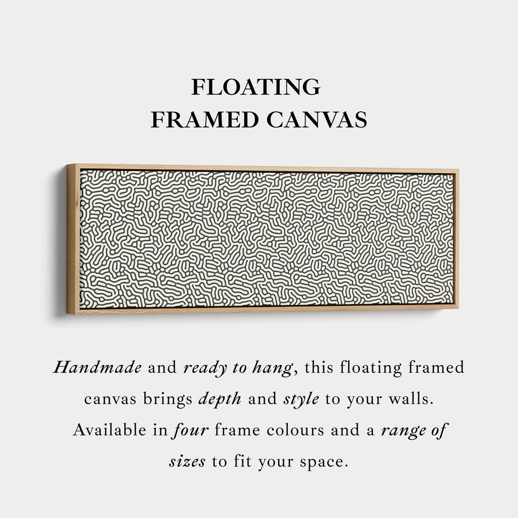 Minimalist Black Organic Pattern Horizontal Wall Art