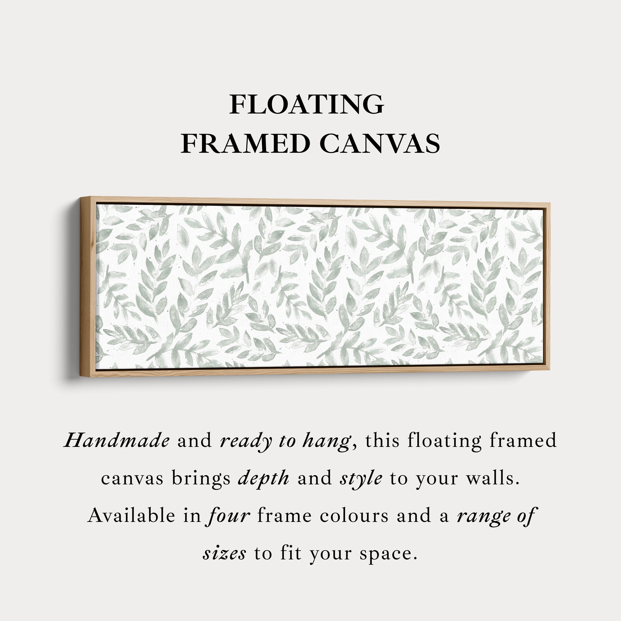 Sage Green Botanical Narrow Long Wall Decor