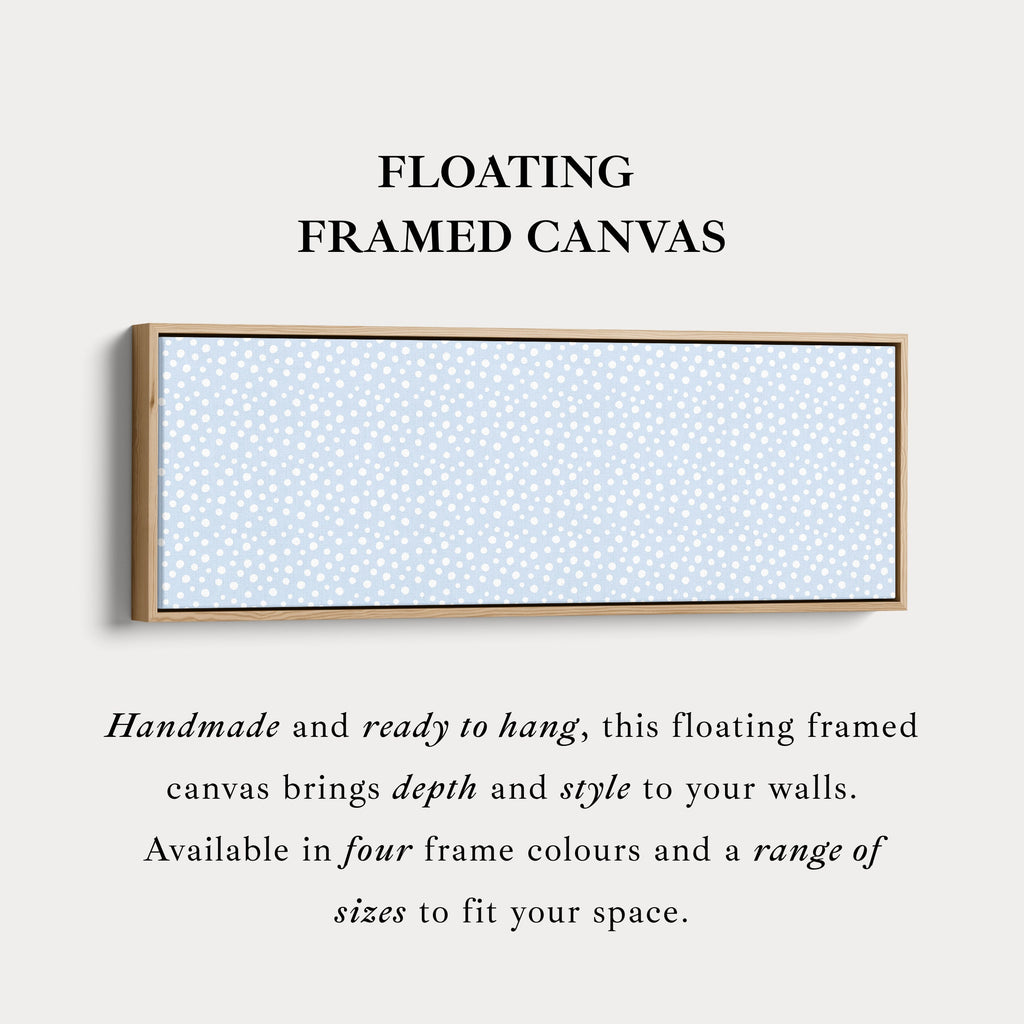 Blue Polka Dot Slim Horizontal Wall Art