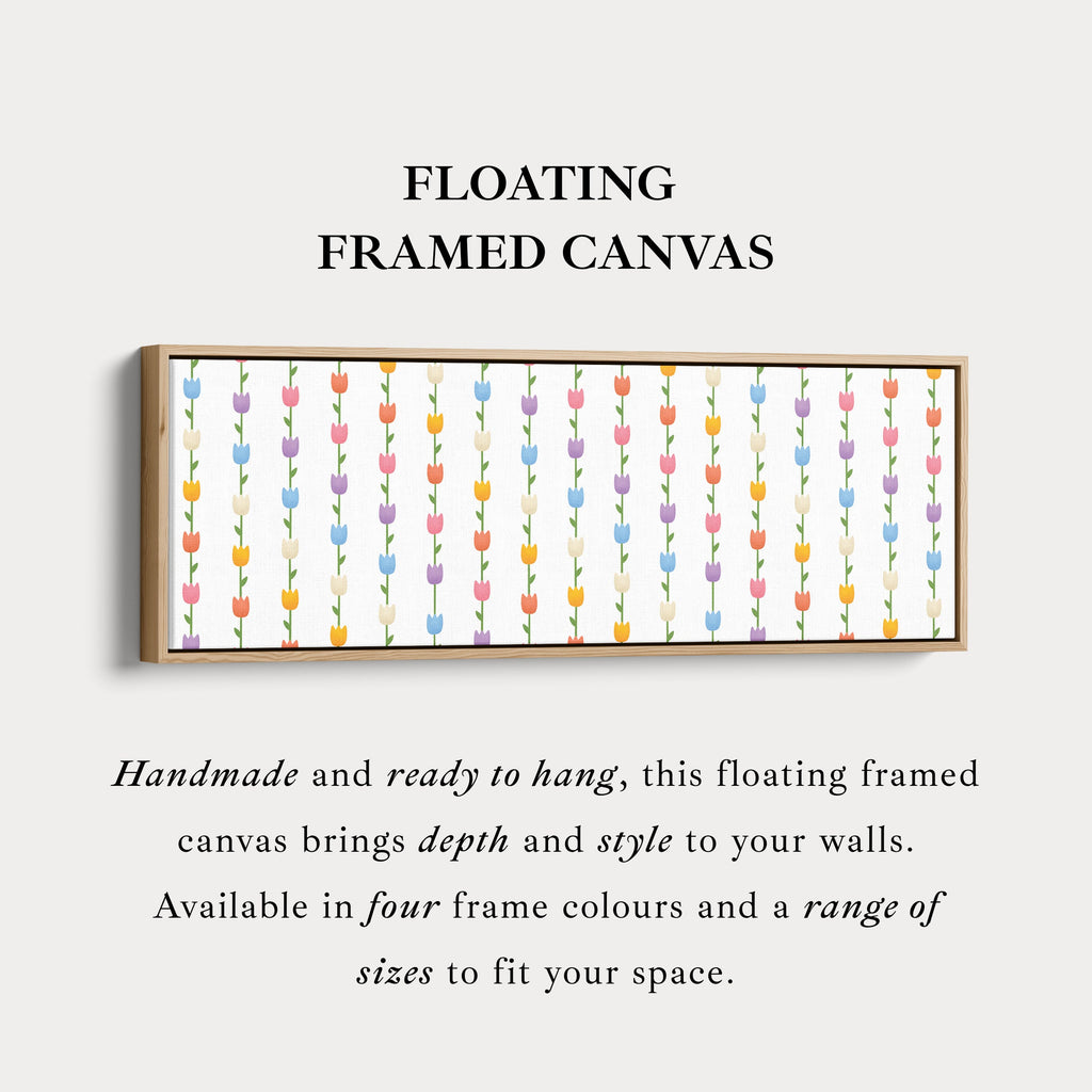 Horizontal Wall Art Colorful Tulips