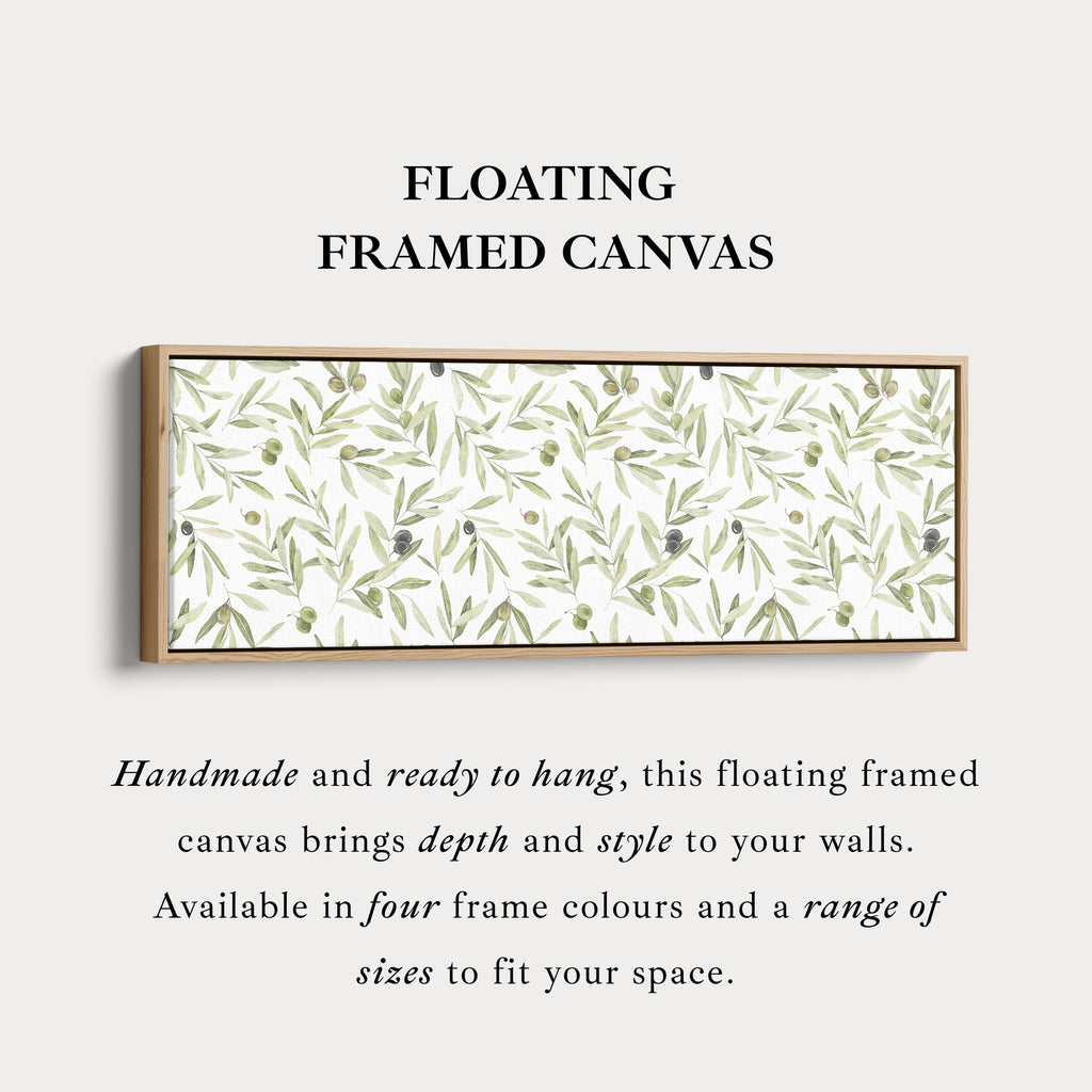 Olive Leaves Narrow Long Wall Decor