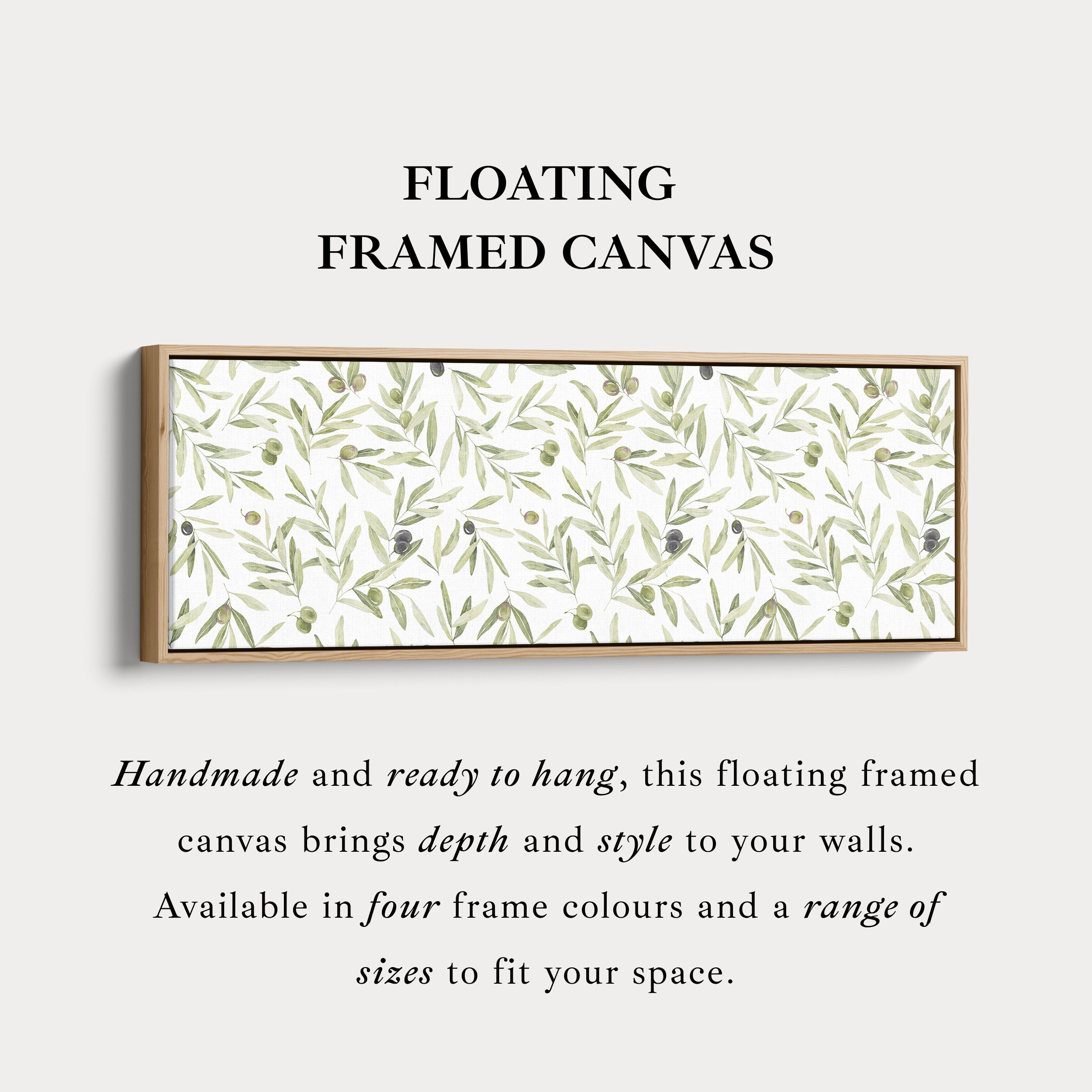 Olive Leaves Narrow Long Wall Decor