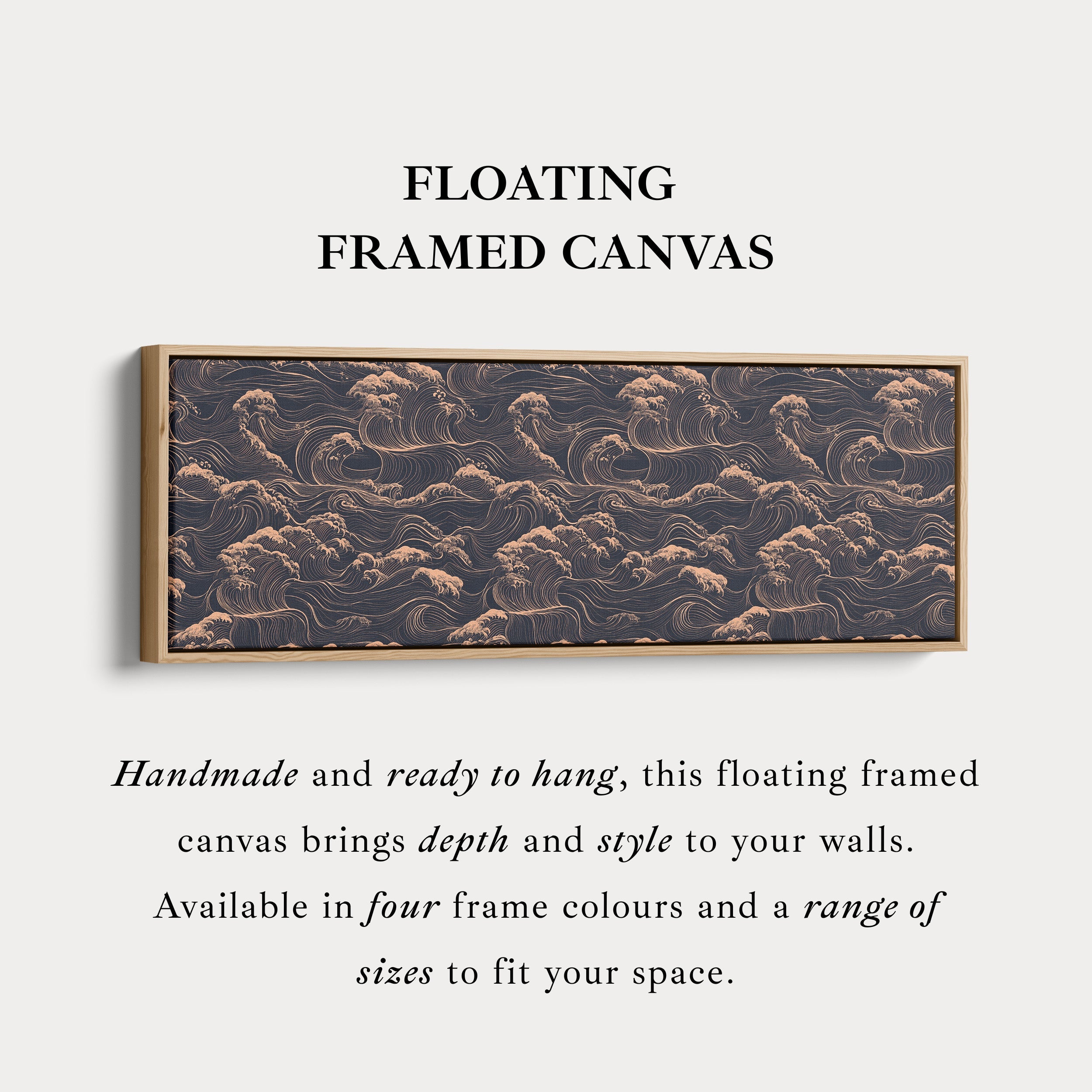 Japanese Waves Long Horizontal Wall Art
