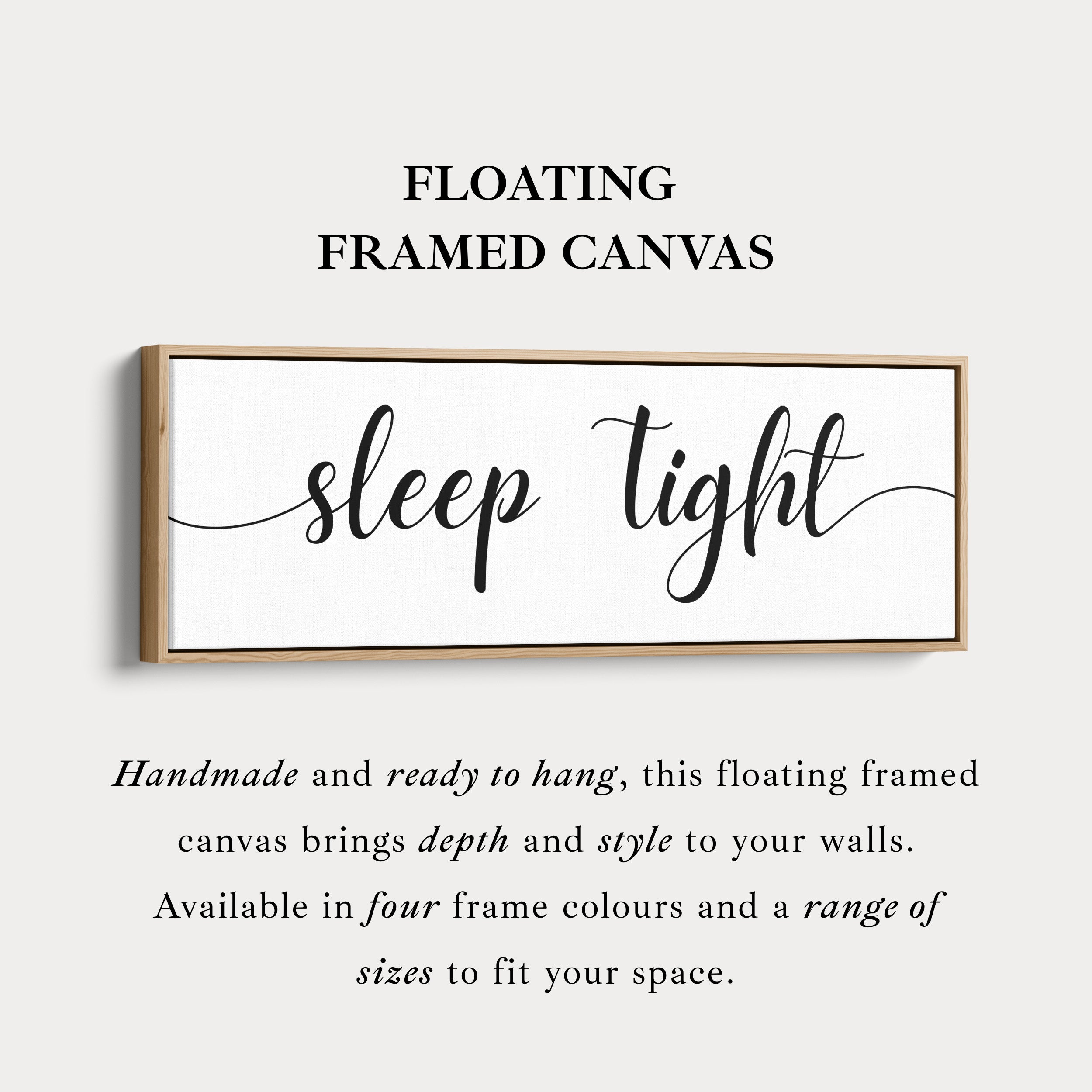 Above Bed Wall Art Long Panoramic  'Sleep Tight'