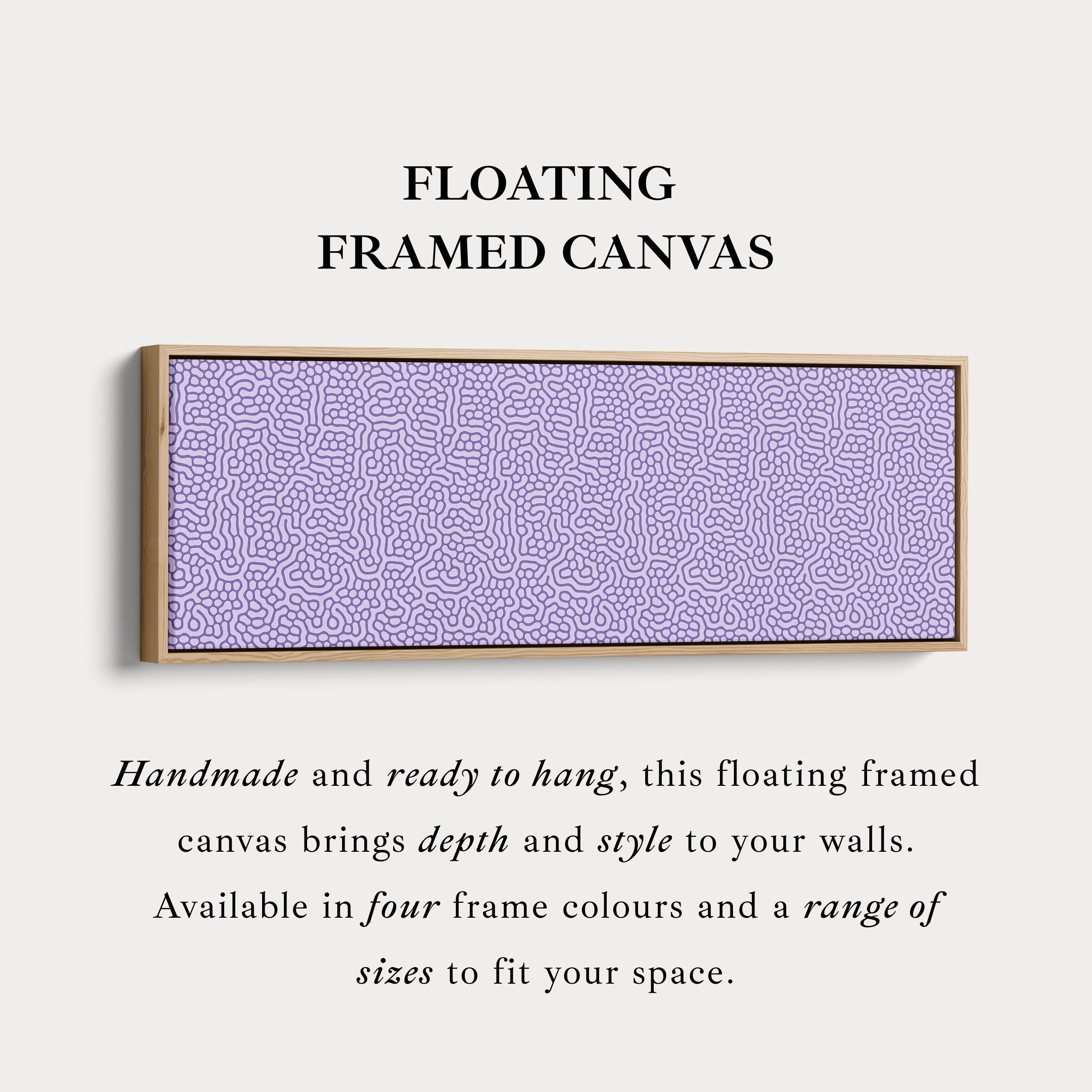 Purple Organic Pattern Horizontal Long Wall Decor