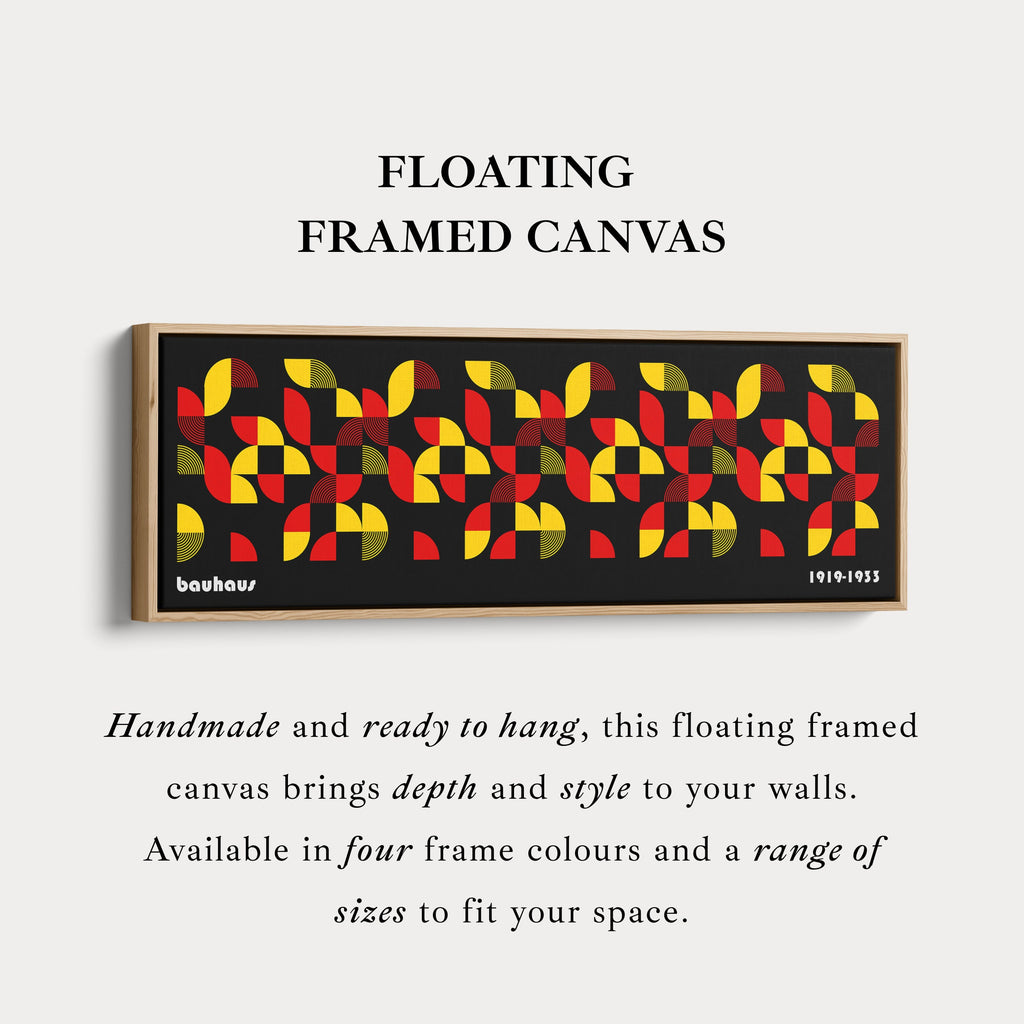 Narrow Above Bed Wall Decor Large Framed Bauhaus Modern