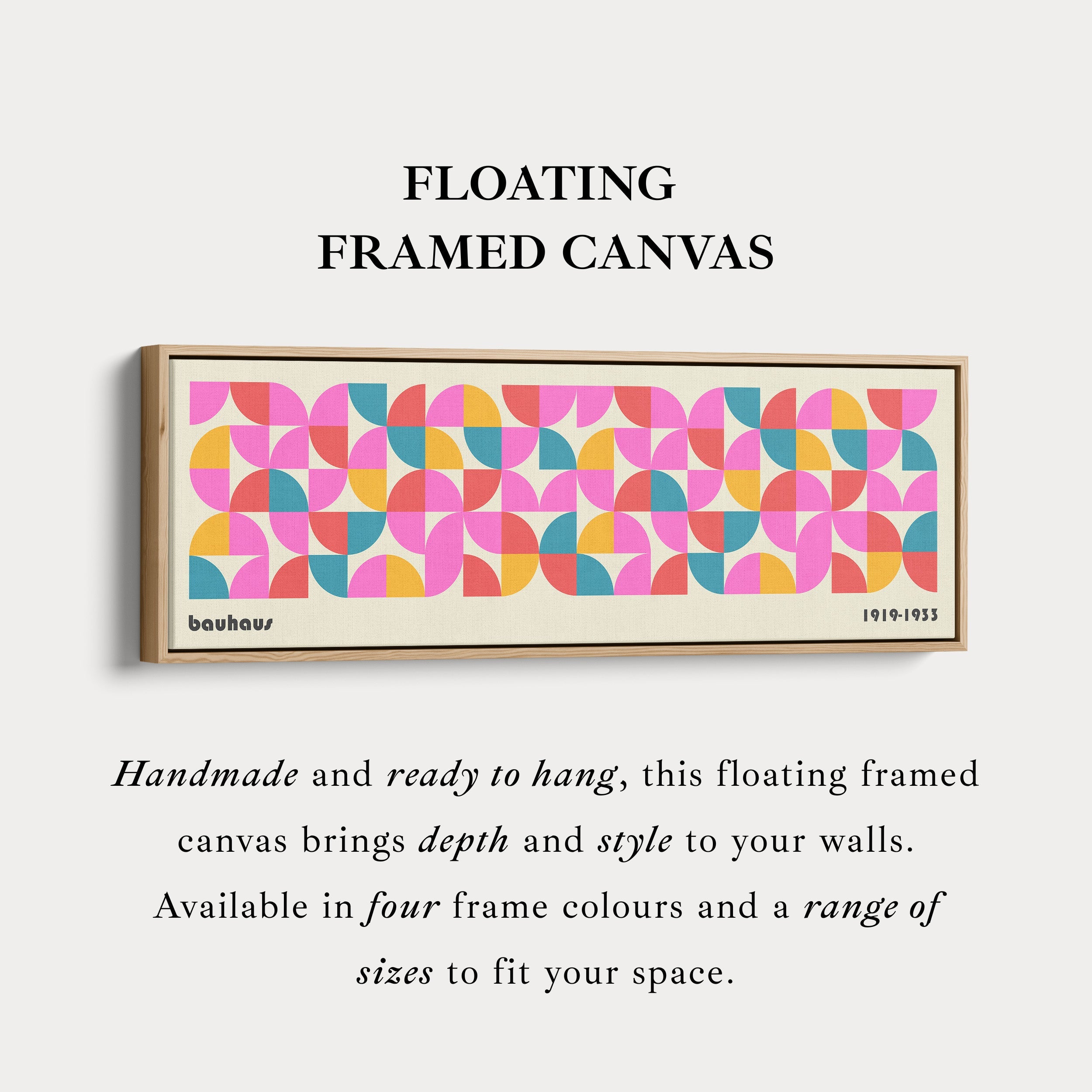 Panoramic Living Room Bauhaus Beige Wall Art