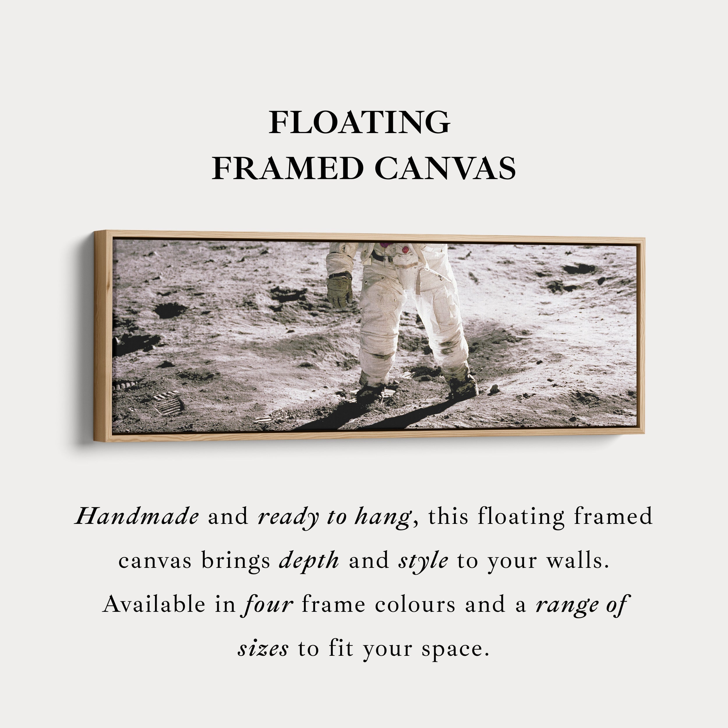 Astronaut Moon Walk Long Horizontal Wall Art