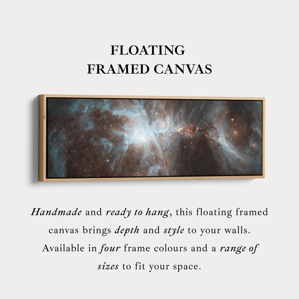 Large Framed Long Horizontal Canvas Hubble Nebula NASA Wall Art