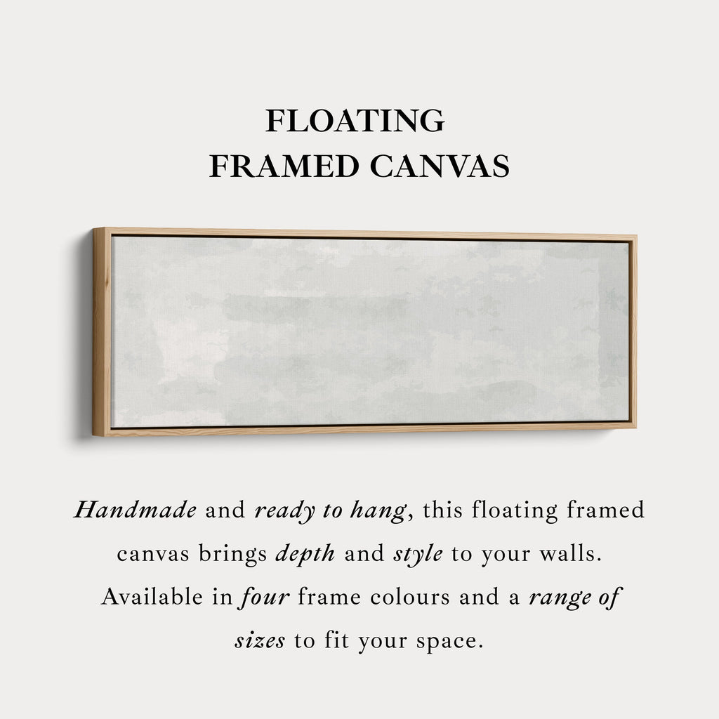Neutral Grey Wide Wall Art Long Canvas Modern Minimalist Above Bed Decor