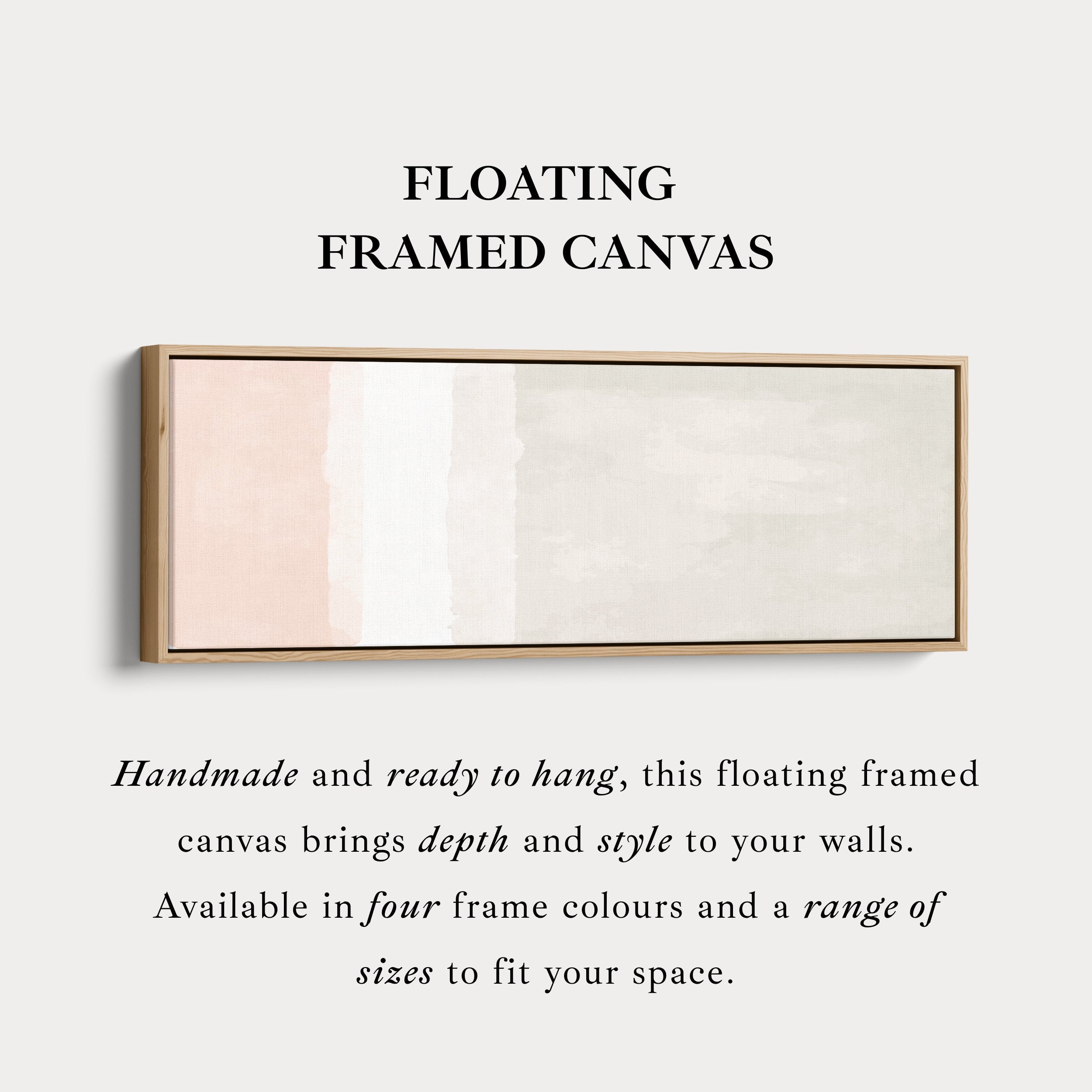Horizontal Wall Art Light Beige And Cream Minimal Wall Decor For Hallway