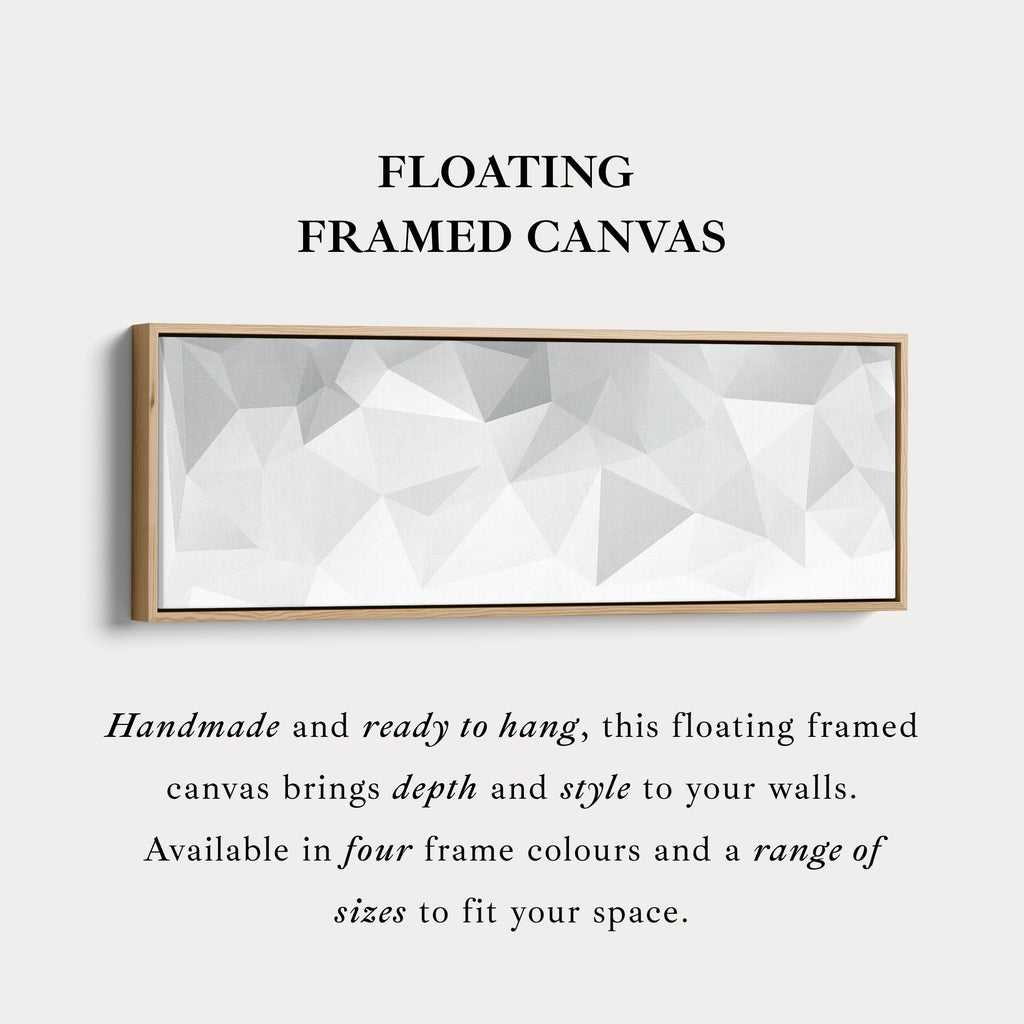 Wide Panoramic Wall Art Grey White Minimalist Long Canvas