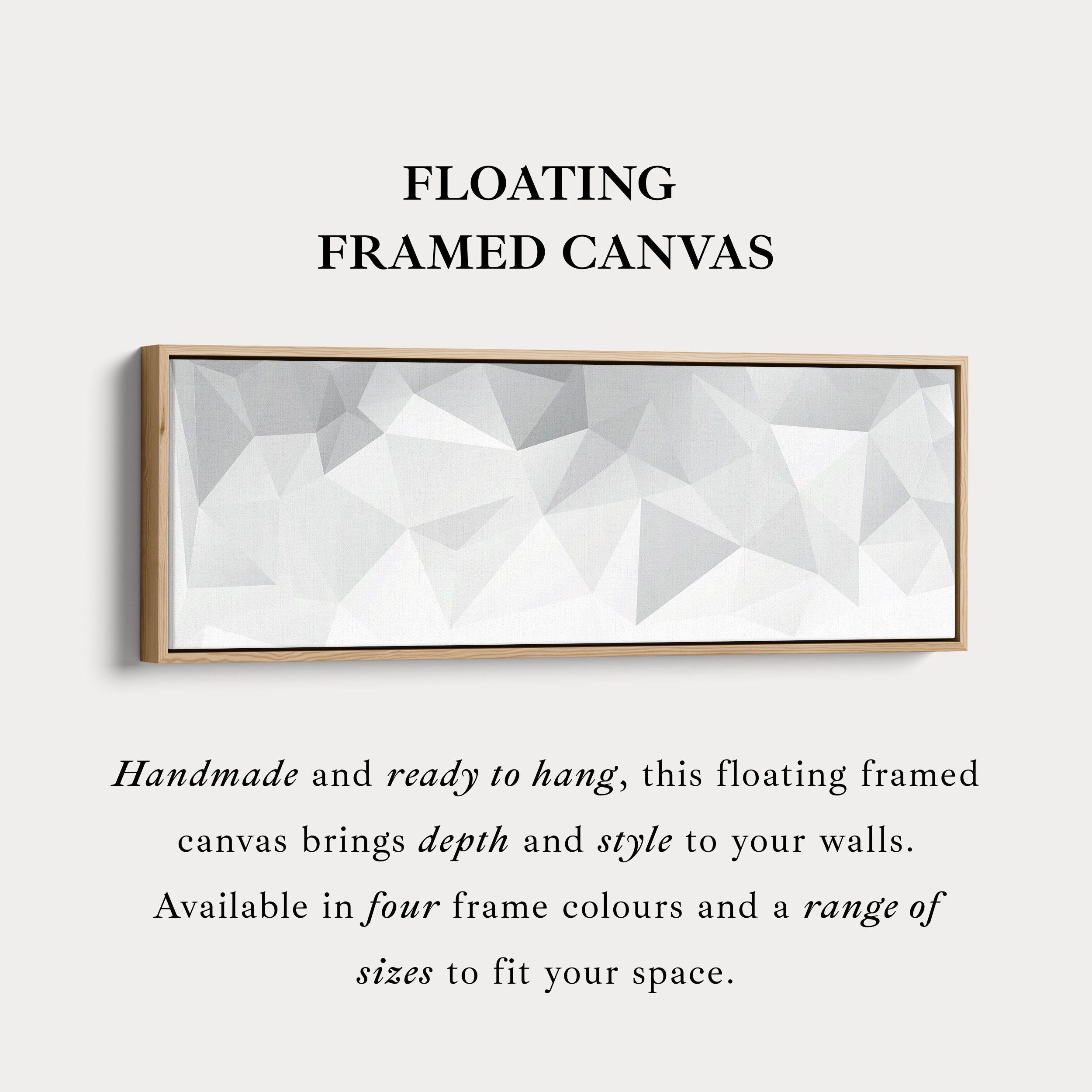 Wide Panoramic Wall Art Grey White Minimalist Long Canvas