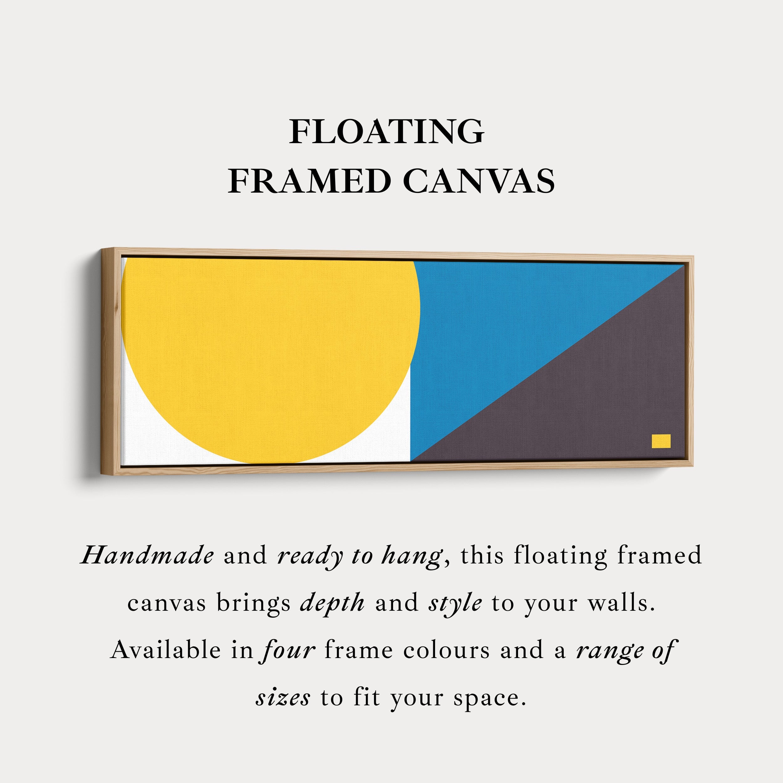 Horizontal Wall Art Orange Bold Modern Graphic Long Canvas