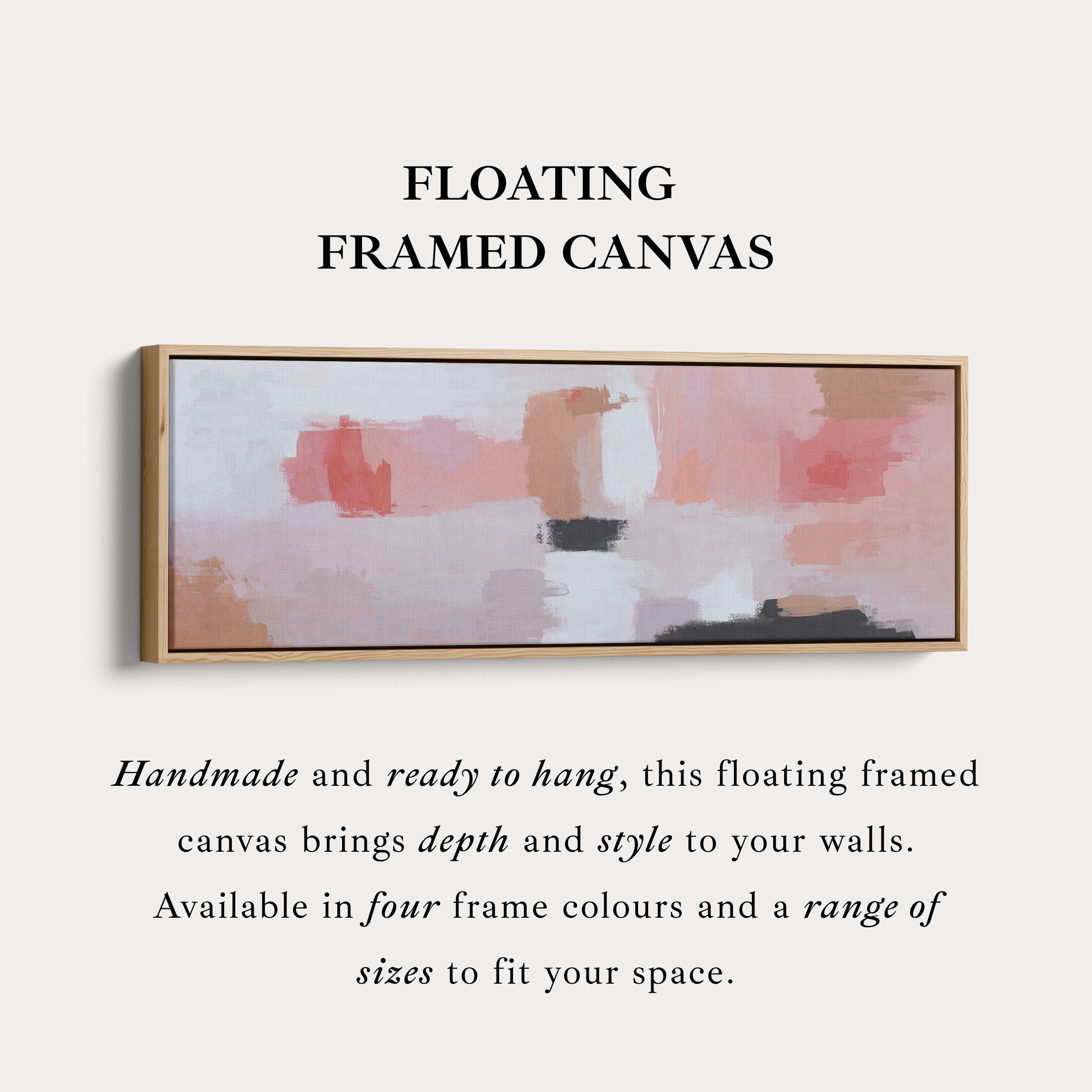 Wide Canvas Calm Pink And Neutral Abstract For Bedroom