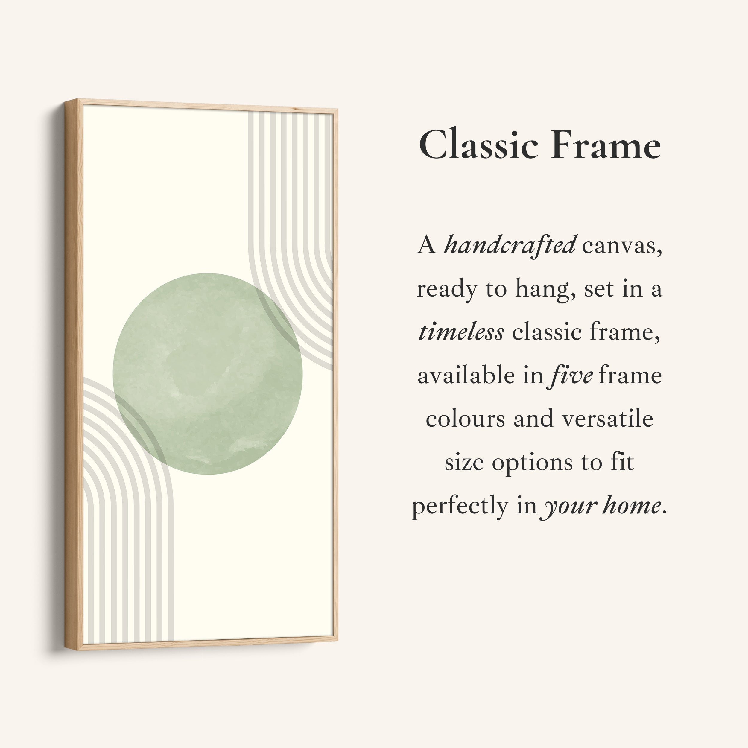 Vertical Wall Art Soft Green Circle Portrait Wall Art For Bedroom