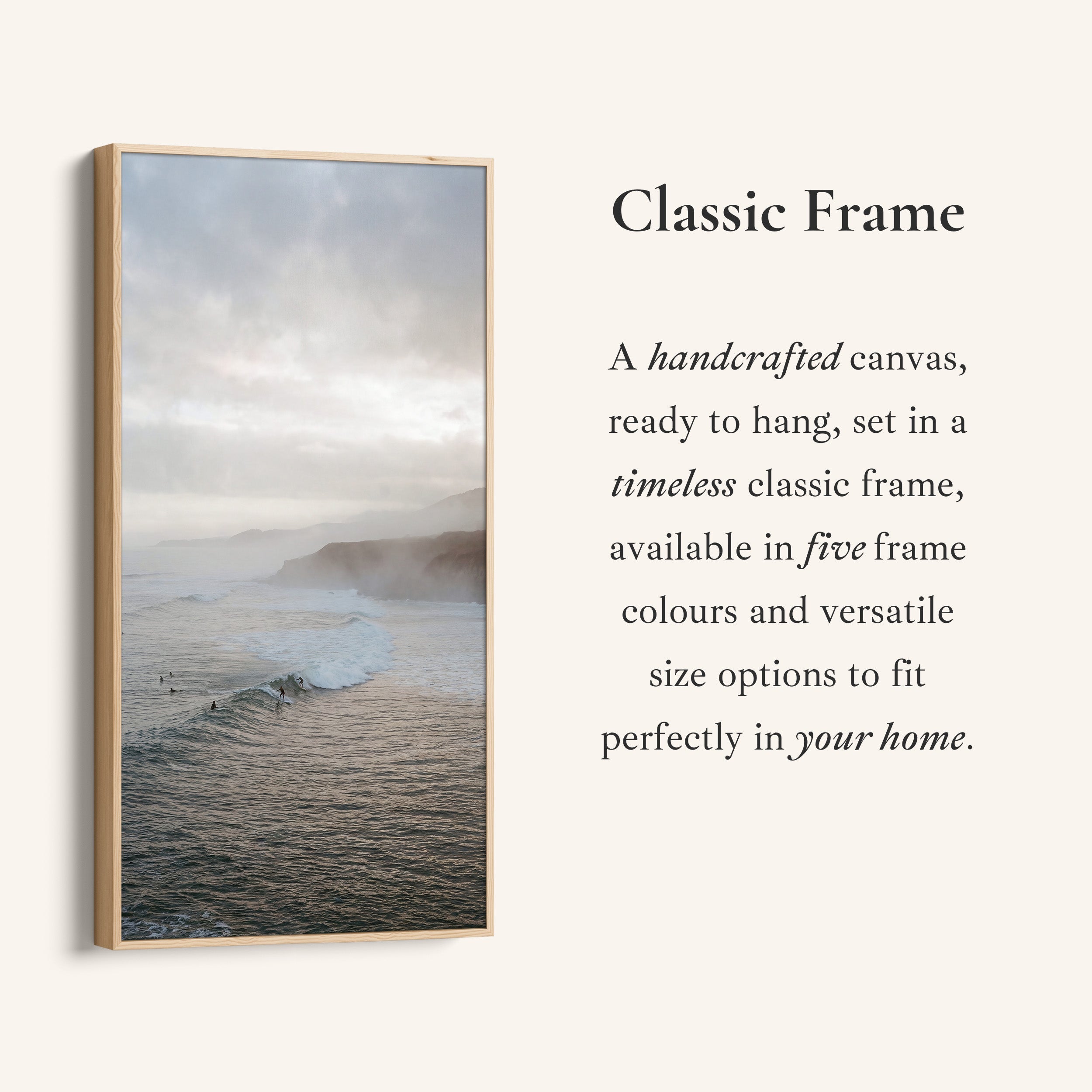 Large Vertical Wall Art Long Wall Art Ocean Waves With Cliffs For Hallway