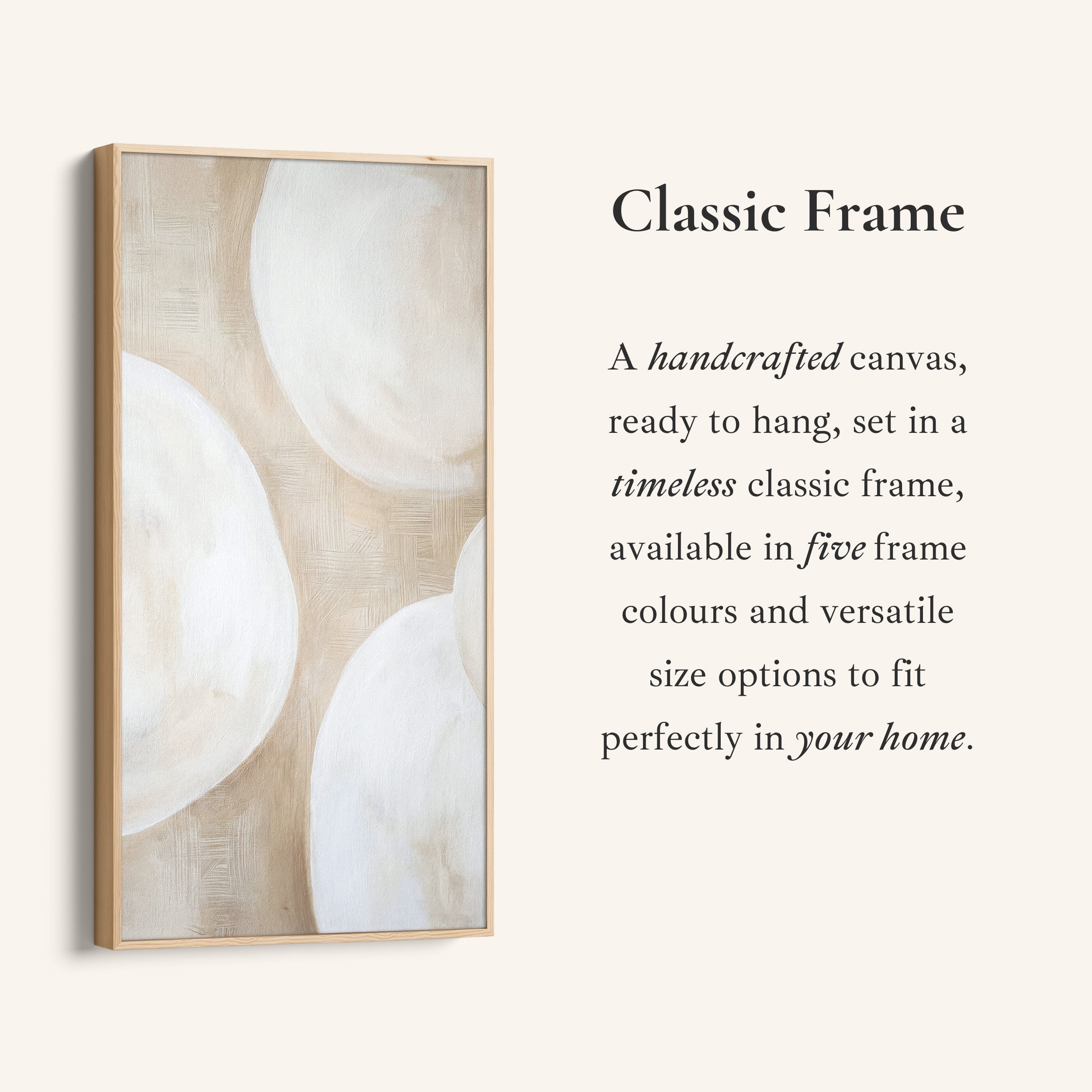 Tall Narrow Canvas Neutral Abstract Circles Tall Canvas For Living Room