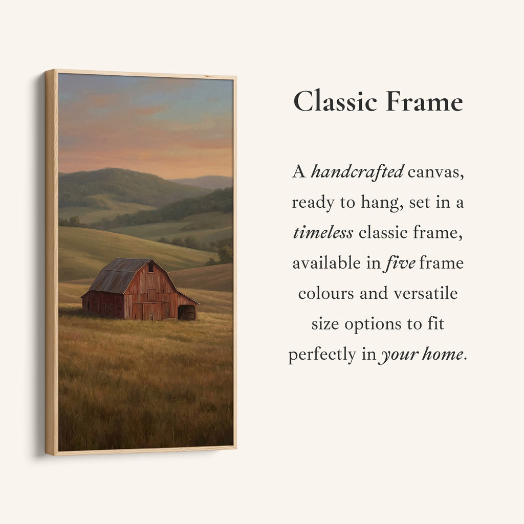 Tall Wall Art Red Barn Countryside Tall Canvas For Kitchen