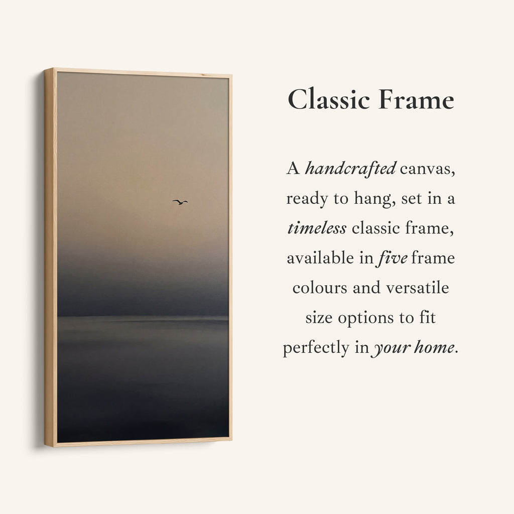 Large Vertical Wall Art Tall Wall Art Minimal Horizon With Birds For Hallway