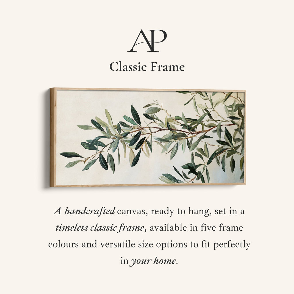 Horizontal Wall Art Olive Branch Oversized Wall Decor For Bedroom