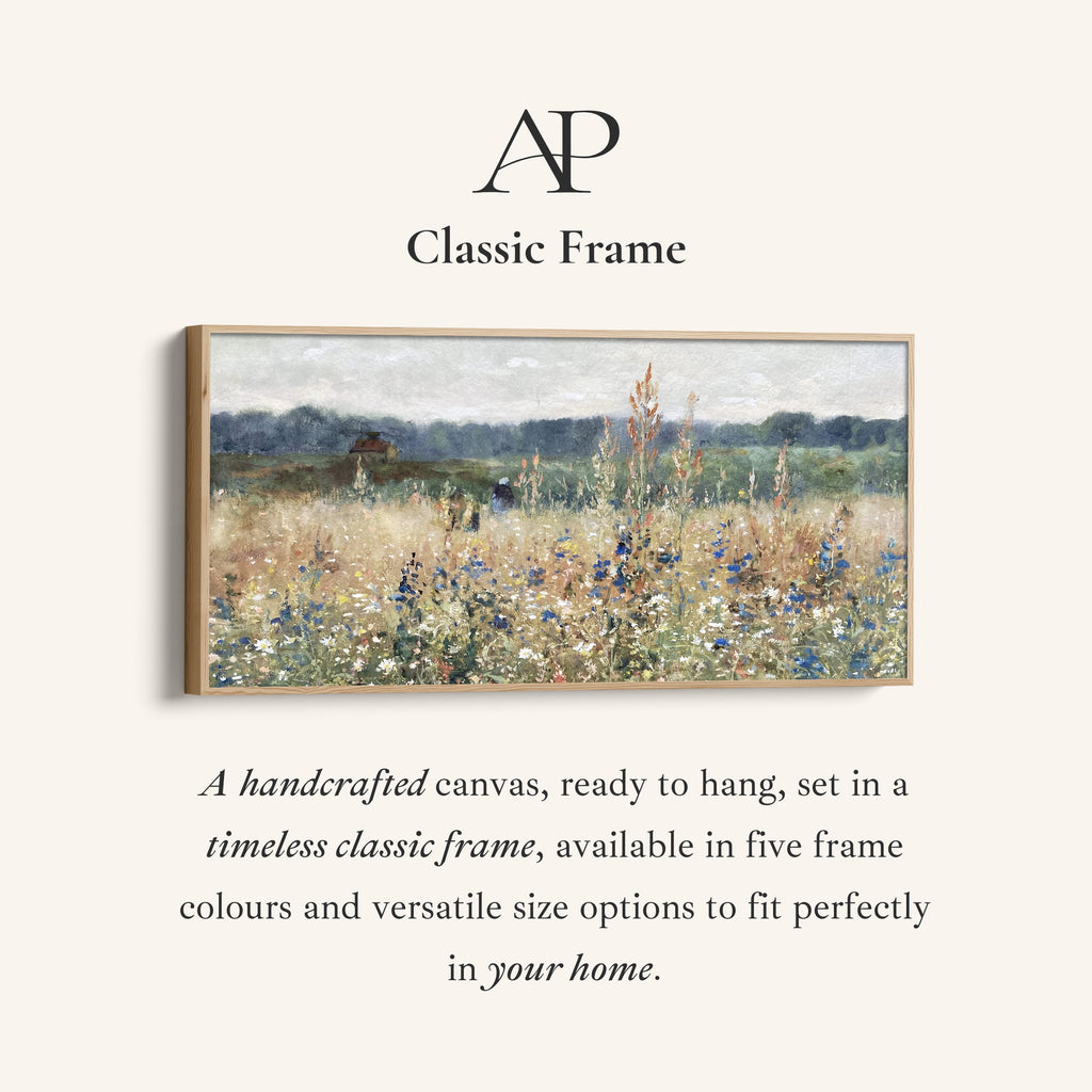 Wide Canvas Countryside Wildflower Field Extra Wide Canvas For Hallway