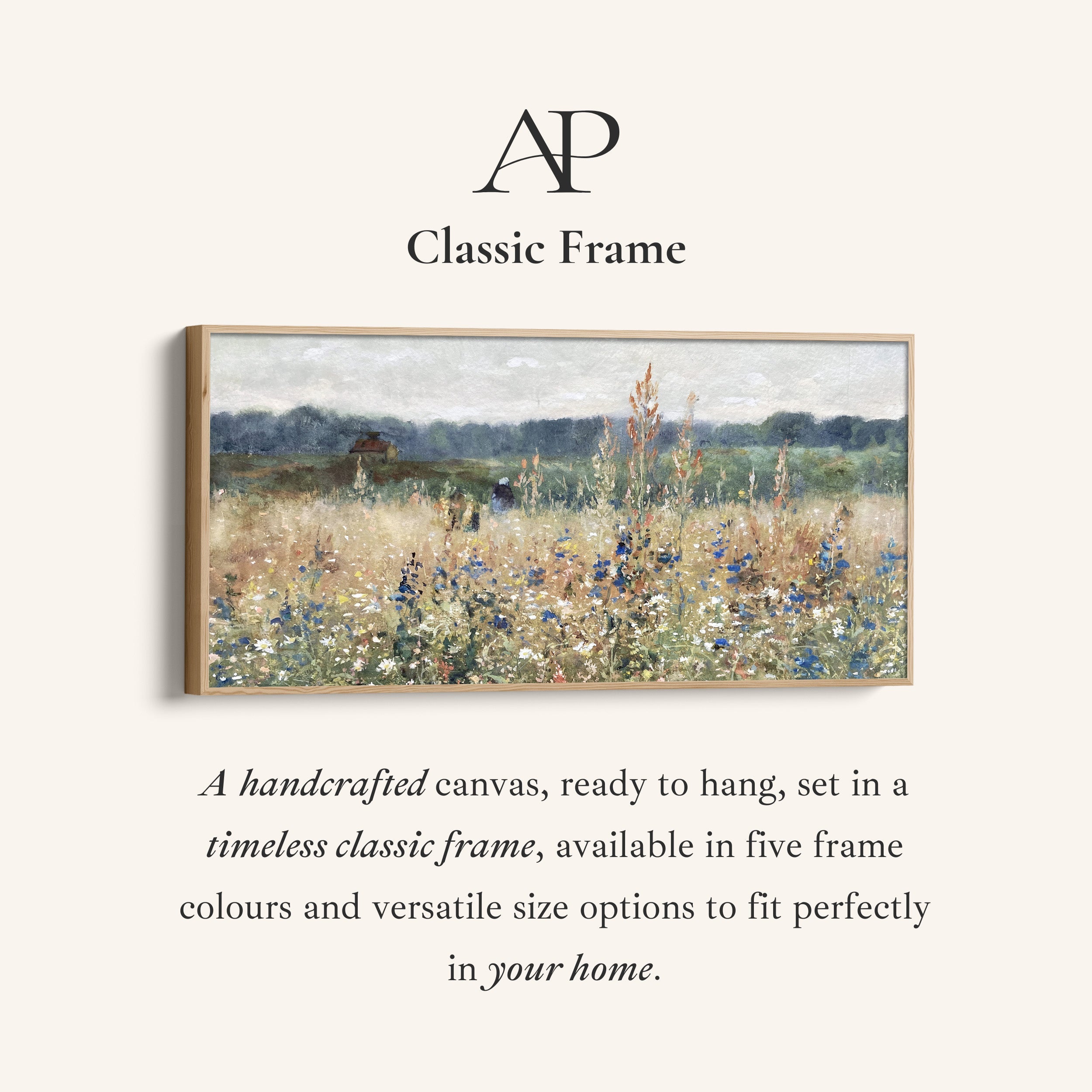 Wide Canvas Countryside Wildflower Field Extra Wide Canvas For Hallway