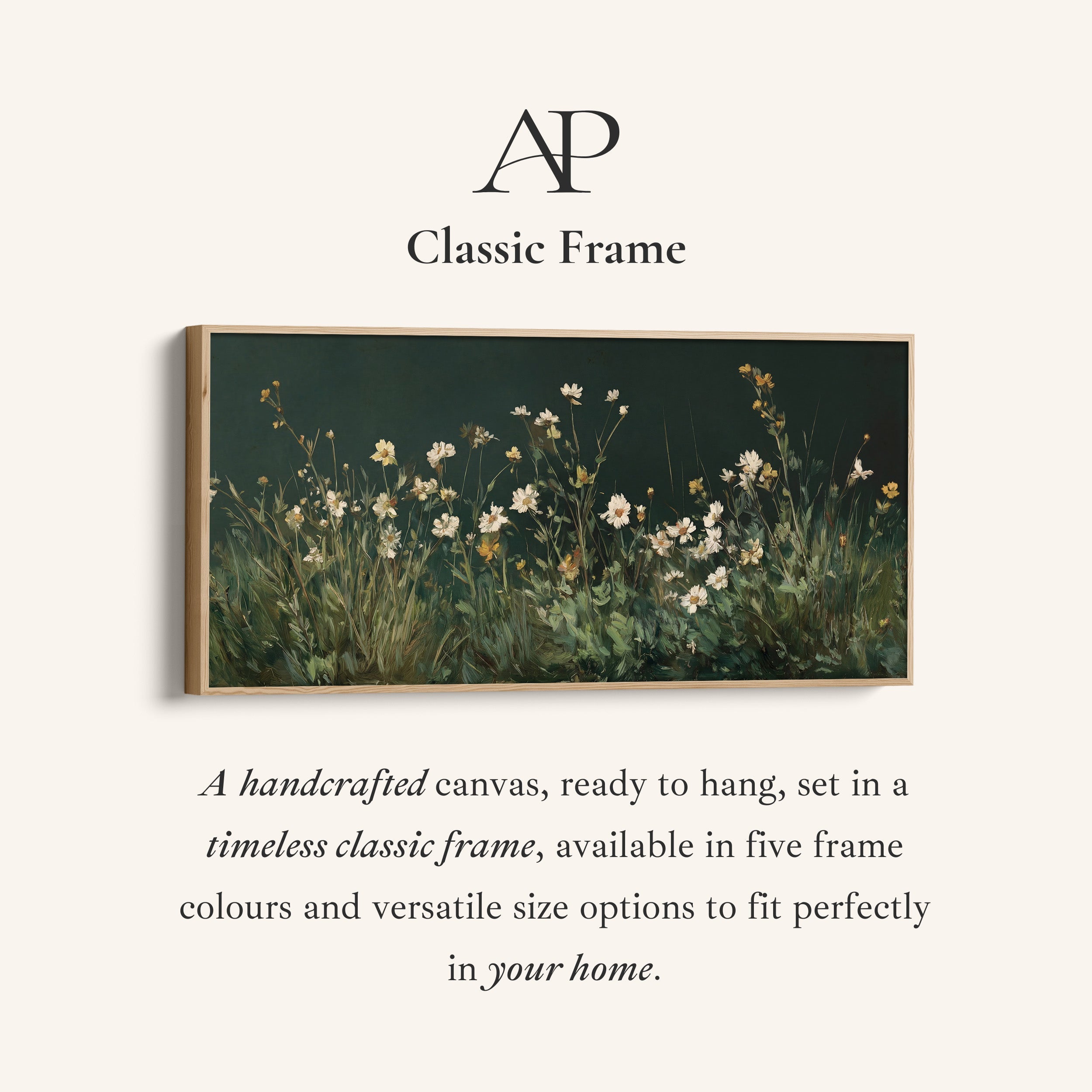 Wide Wall Art White Wildflowers Extra Wide Canvas For Bedroom