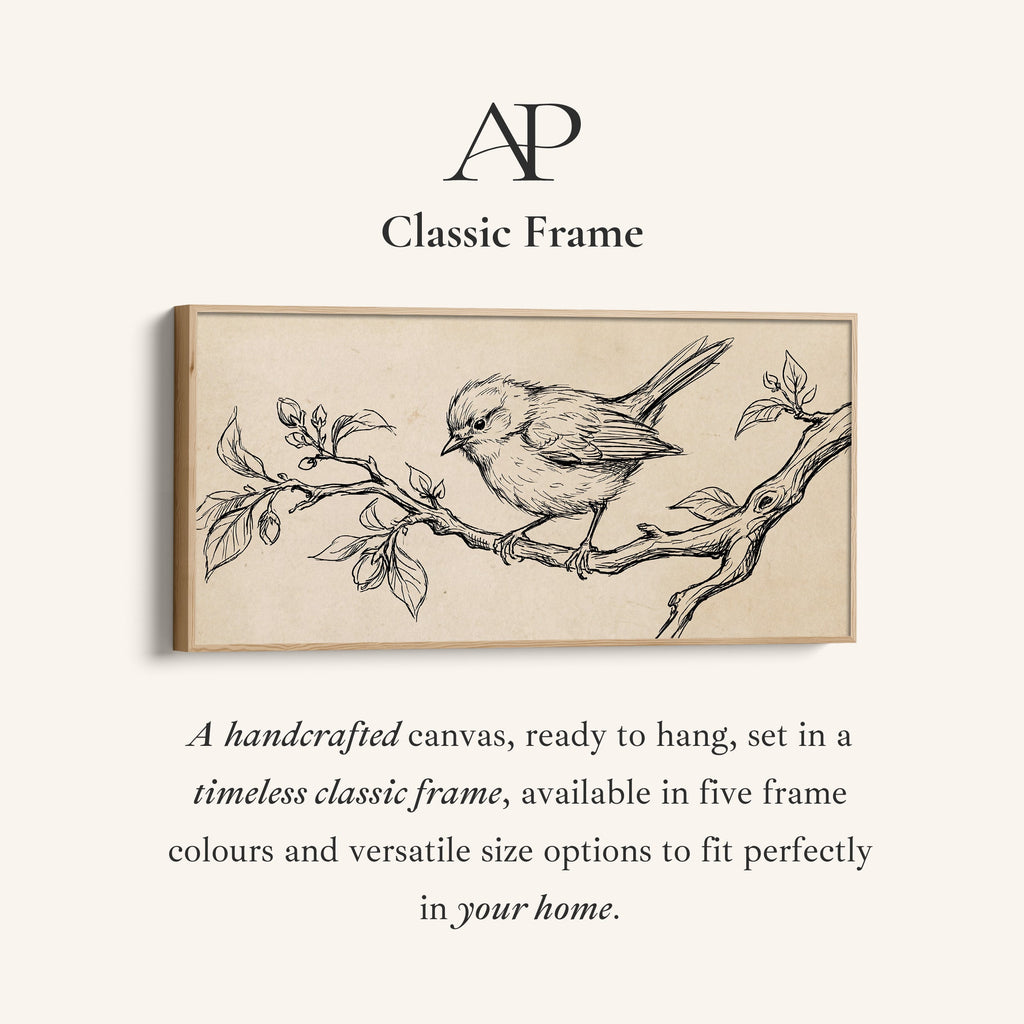 Bird Line Drawing Large Wall Art Statement Wall Decor For Bedroom