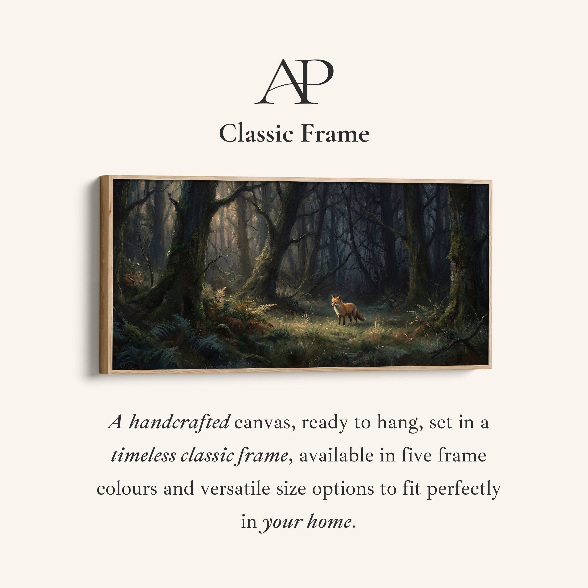 Forest Fox Above Bed Wall Art Framed Canvas Print For Living Room