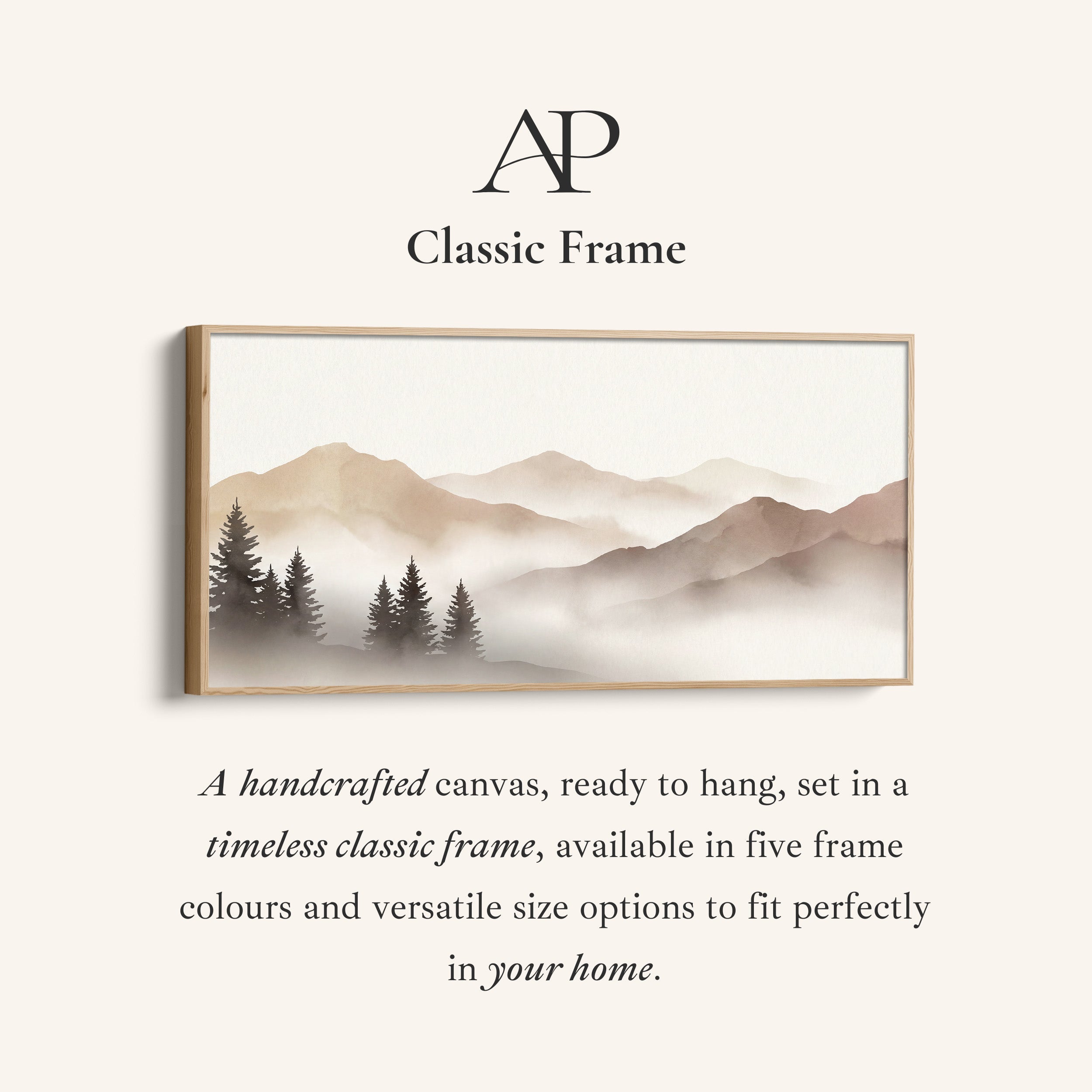 Misty Mountain Layers Large Wall Art Oversized Wall Decor For Office