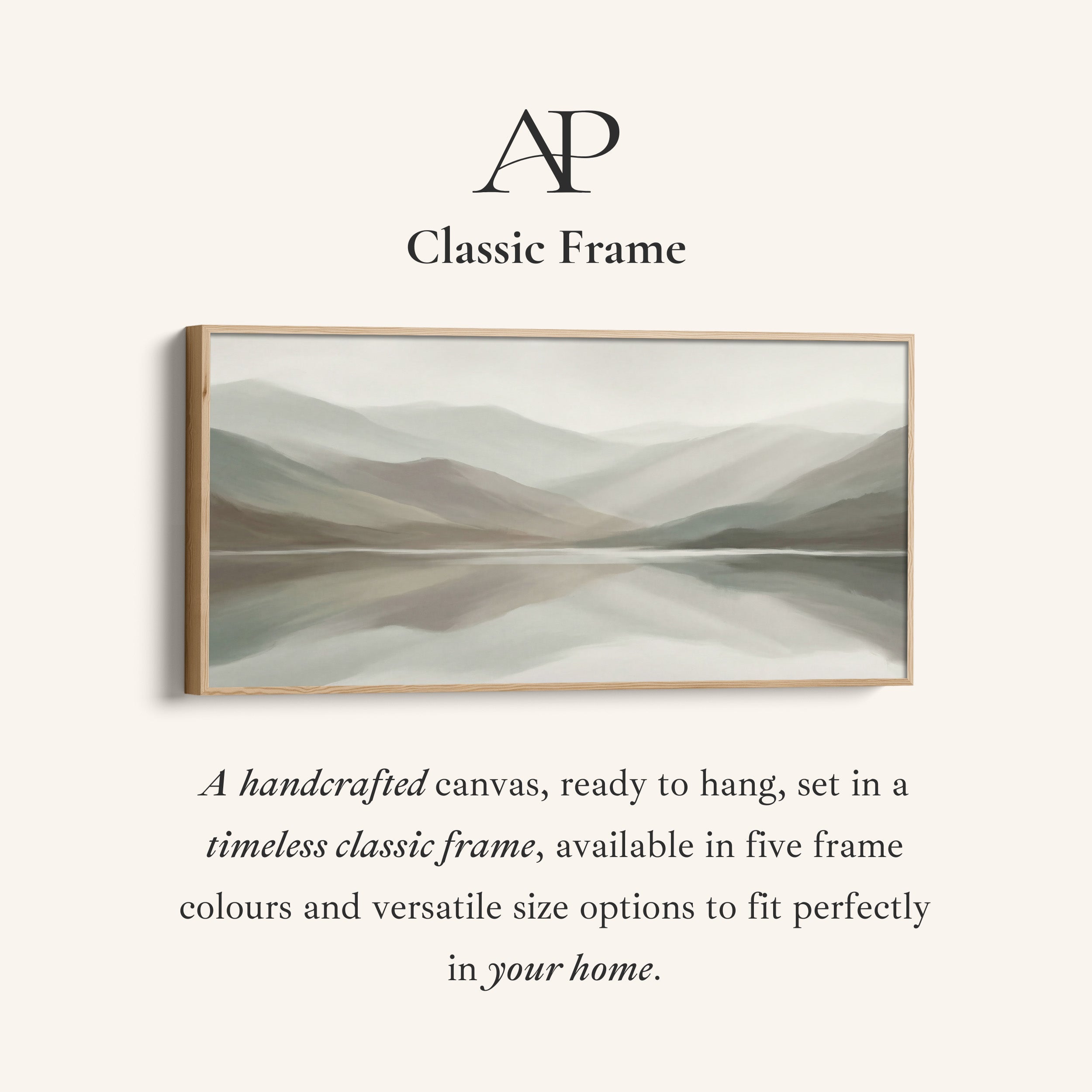 Misty Mountains Above Soft Wall Art Panoramic Canvas Print For Office