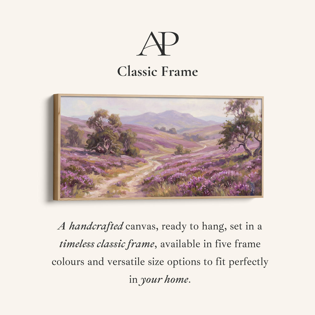 Heather Hills panoramic wall art Extra Wide Canvas Living Room