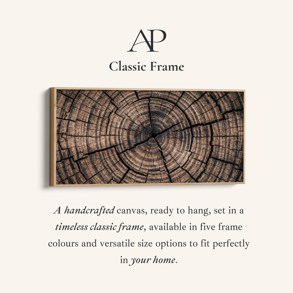 Cracked Tree Stump Panoramic Wall Art Oversized Wall Decor For Office