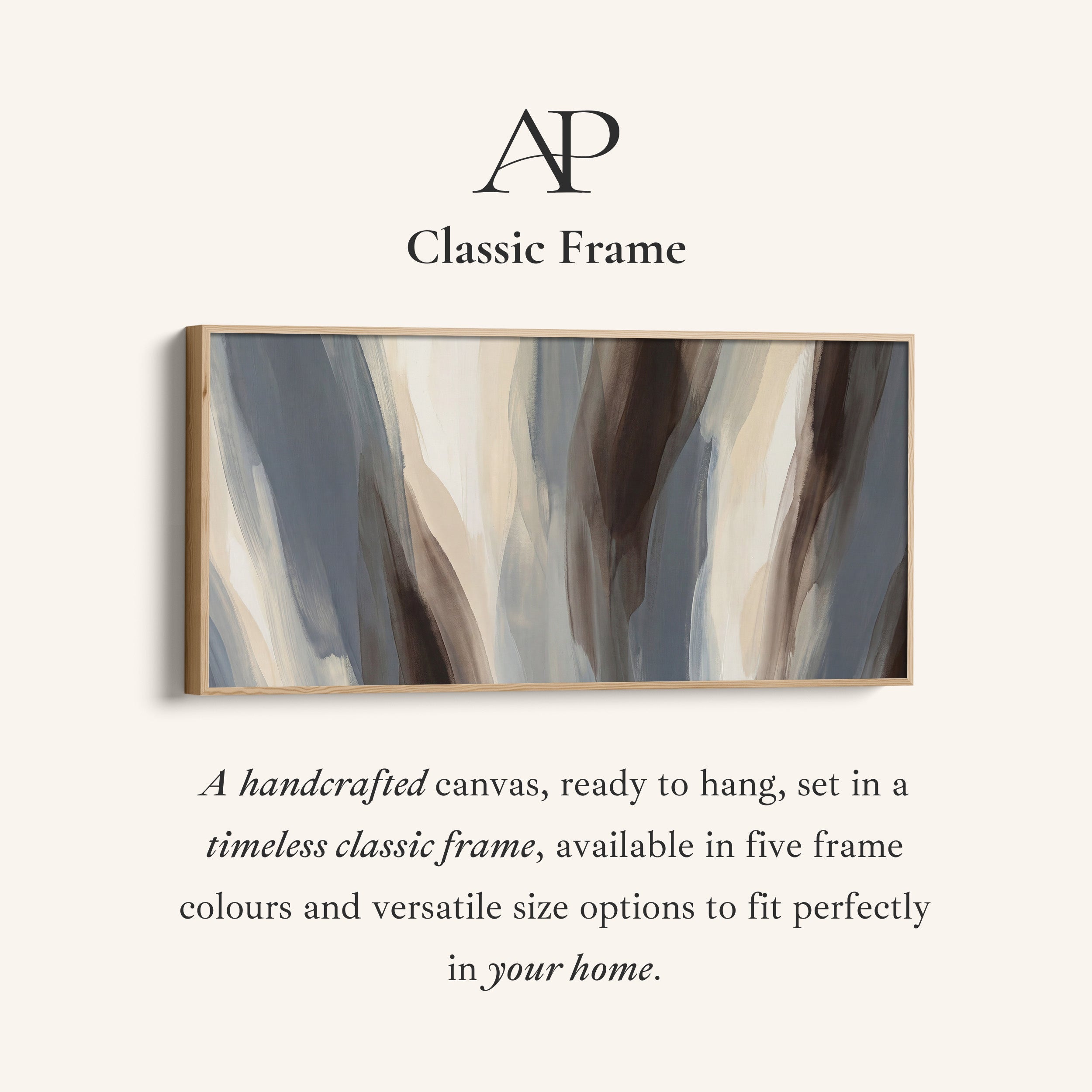 Vertical Forms Above Soft Wall Art Panoramic Canvas Print For Office