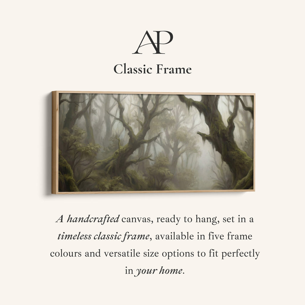Bedroom Wall Art Foggy Twisted Forest Trees Oversized Wall Decor For Hallway