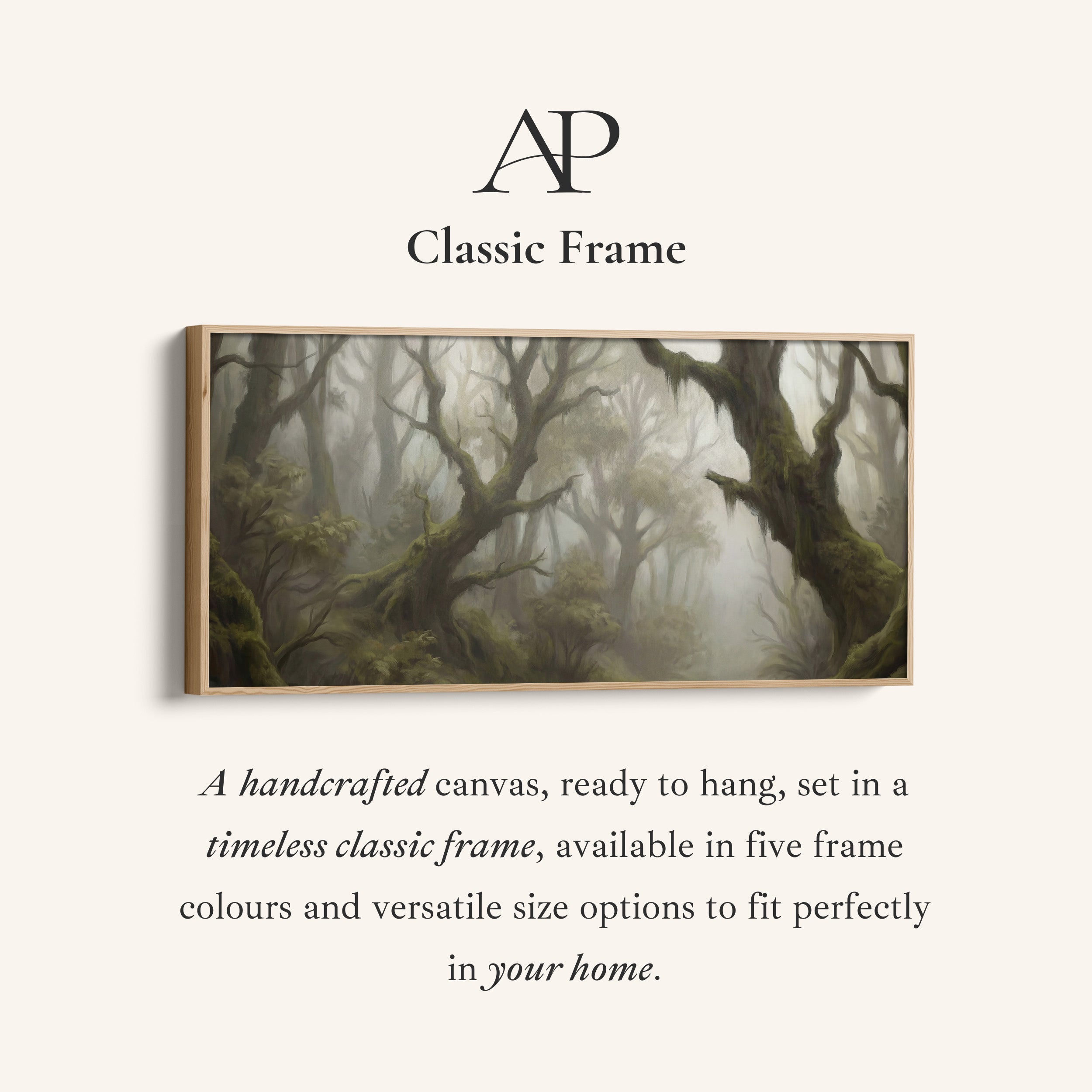Bedroom Wall Art Foggy Twisted Forest Trees Oversized Wall Decor For Hallway
