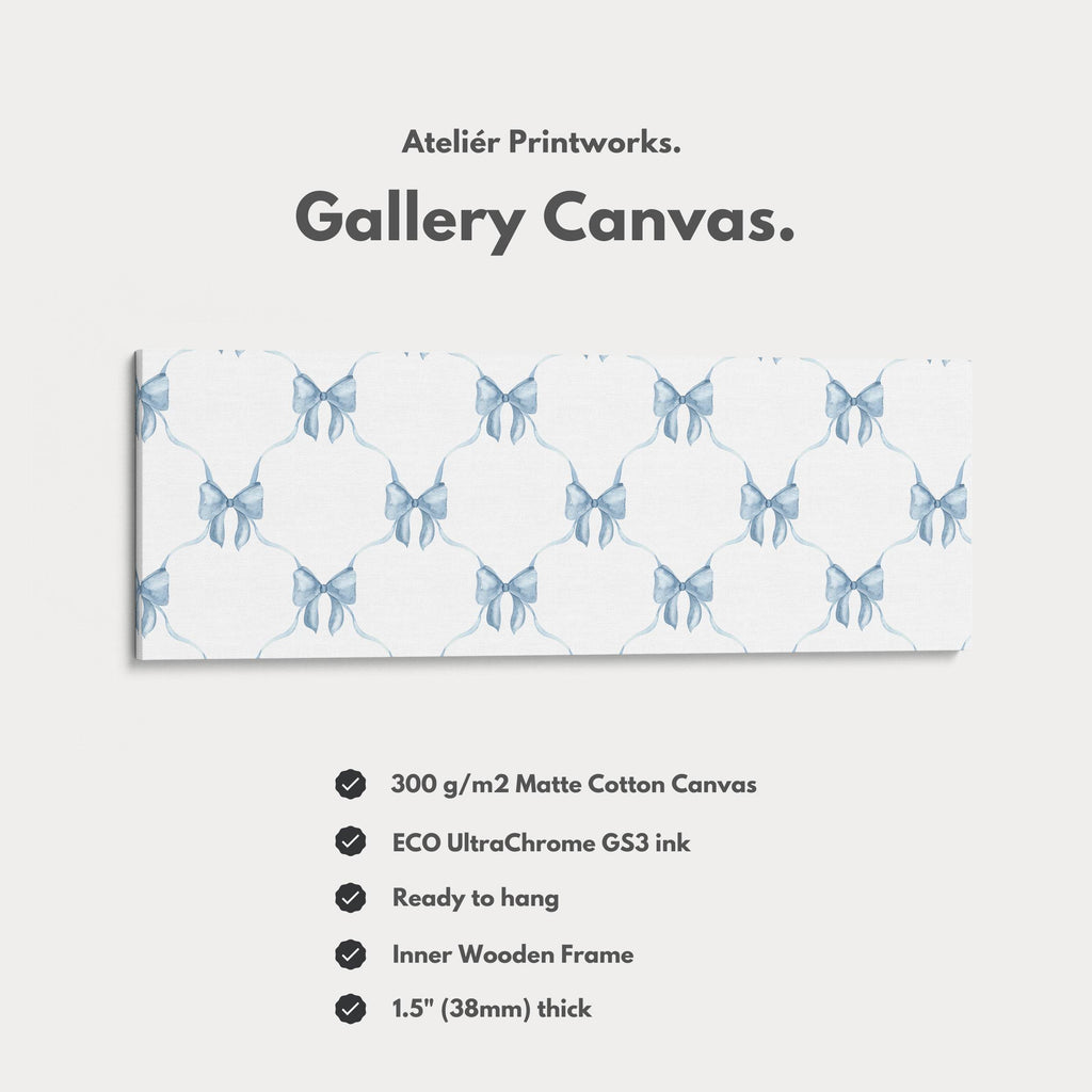 Blue Bows Panoramic Wall Decor