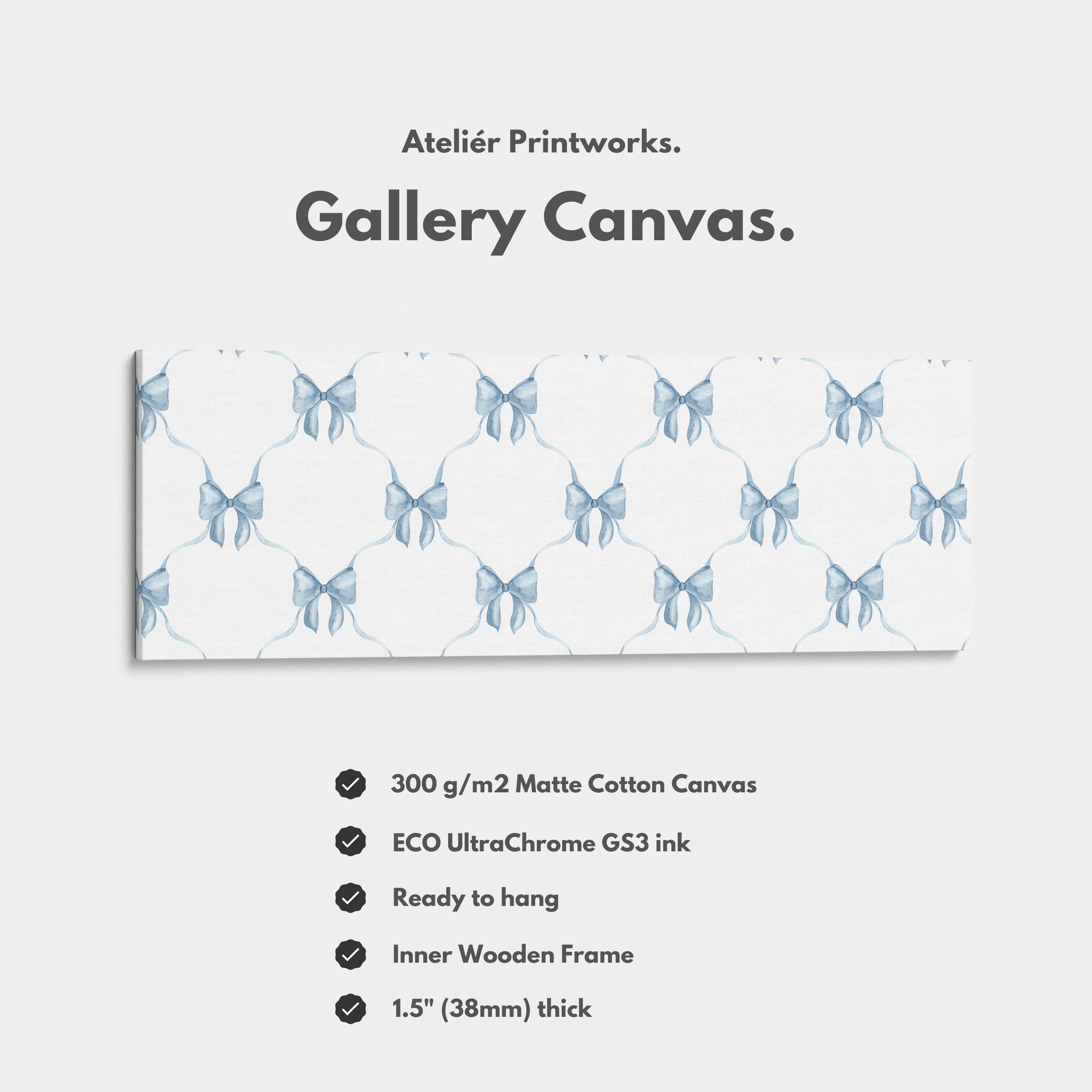 Blue Bows Panoramic Wall Decor