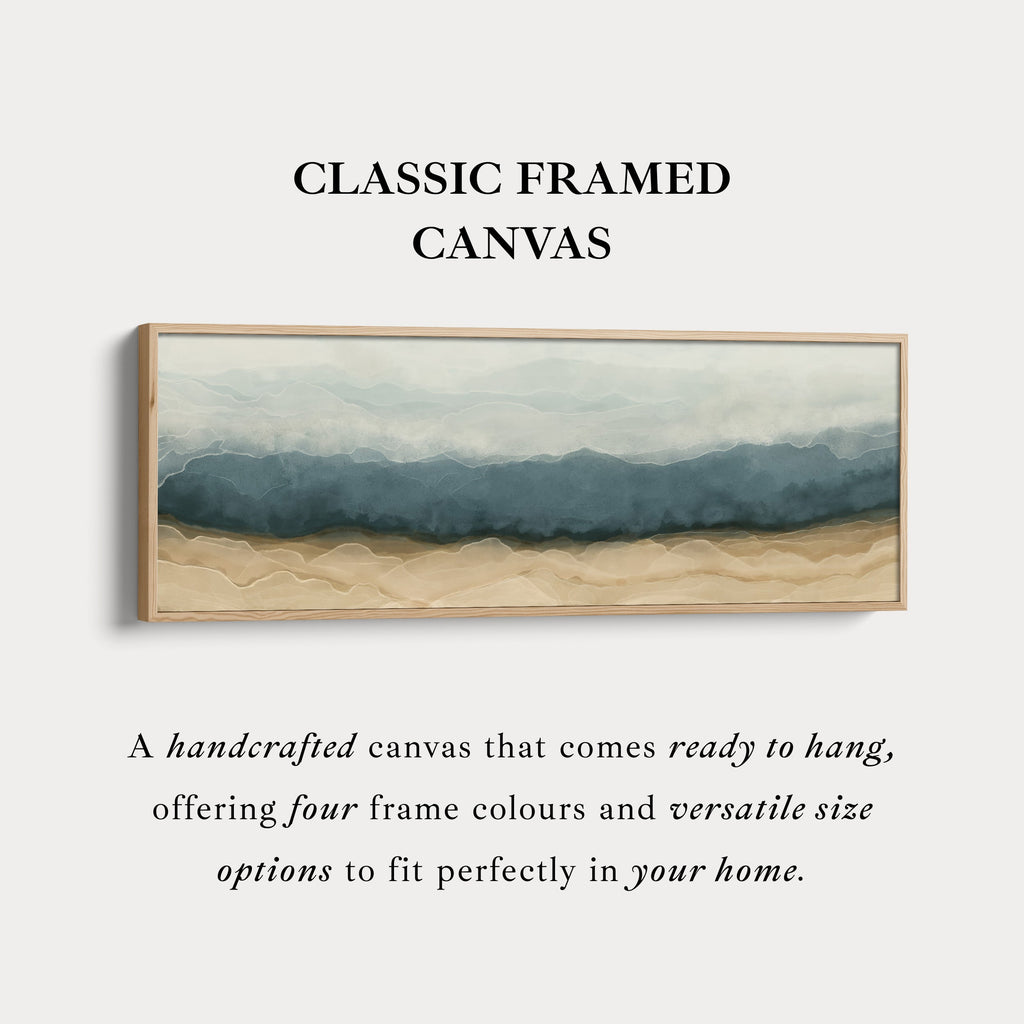 Abstract Grey & Beige Layers Horizontal Skinny Wall Decor