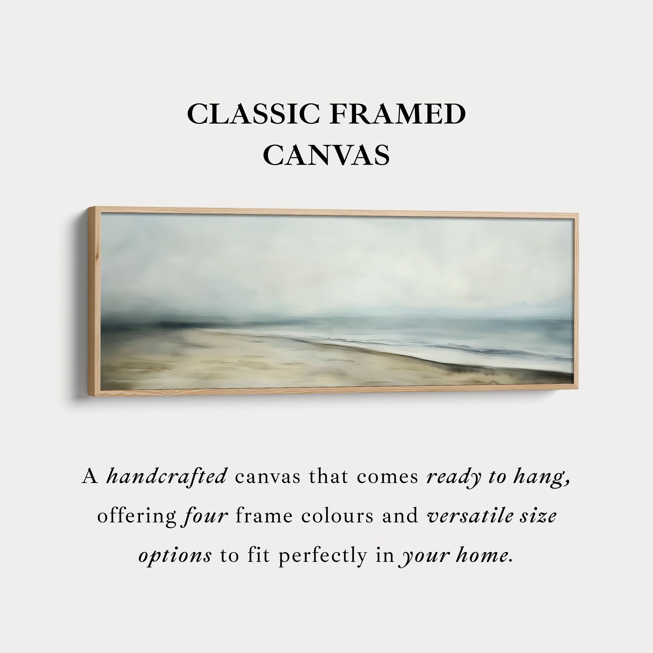 Abstract Beach Seascape Long Horizontal Wall Art