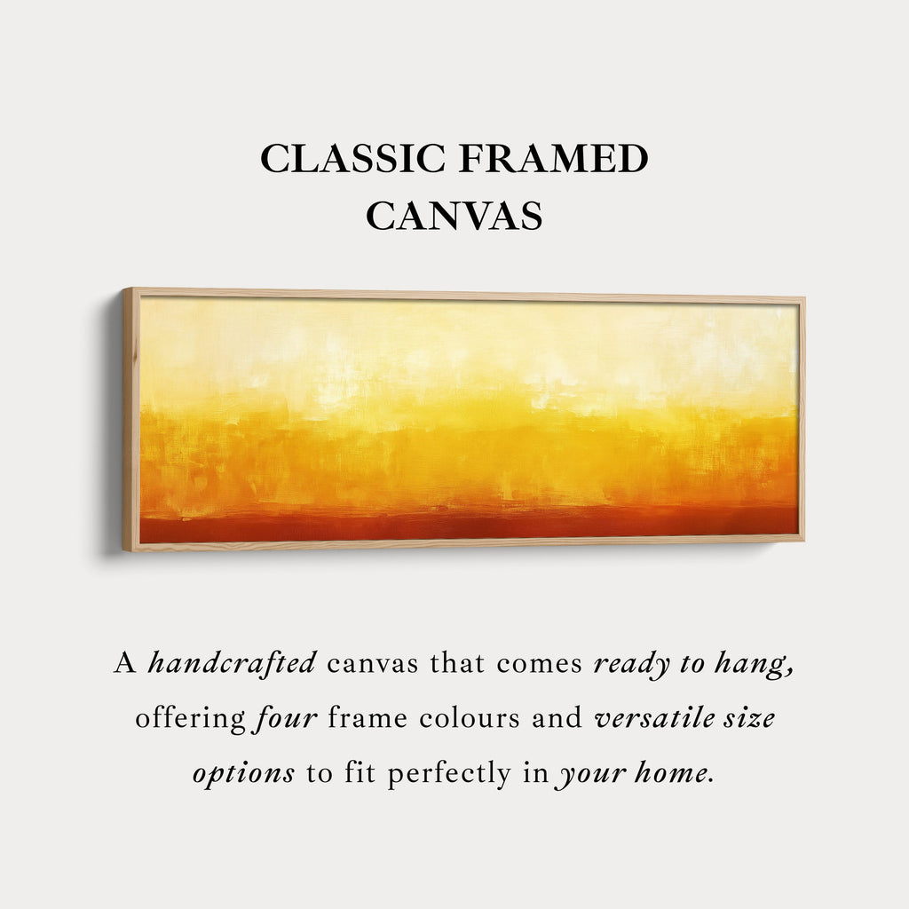 Abstract Yellow Large Framed Wall Pictures For Living Room