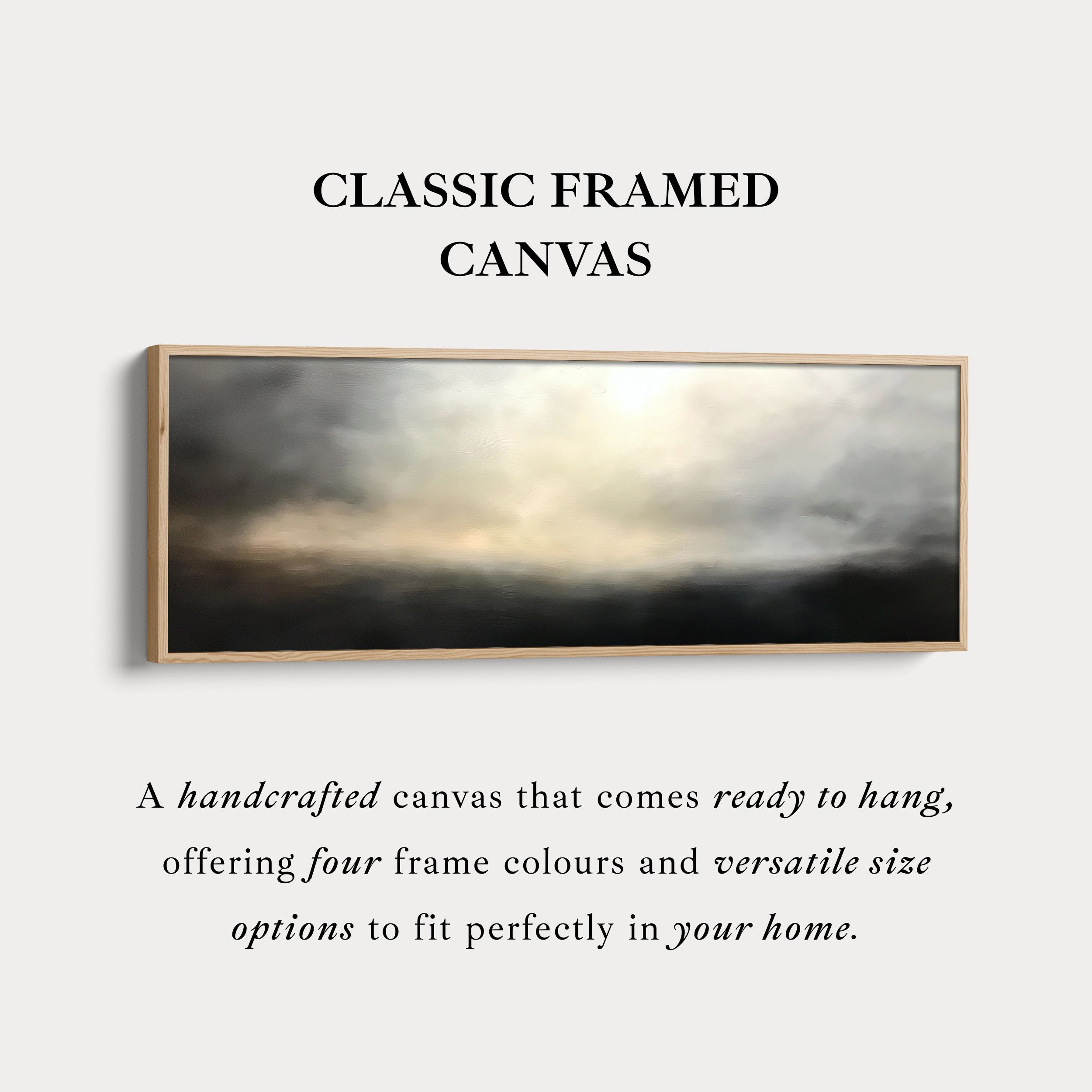 Abstract Landscape Large Horizontal Framed Canvas Wall Art
