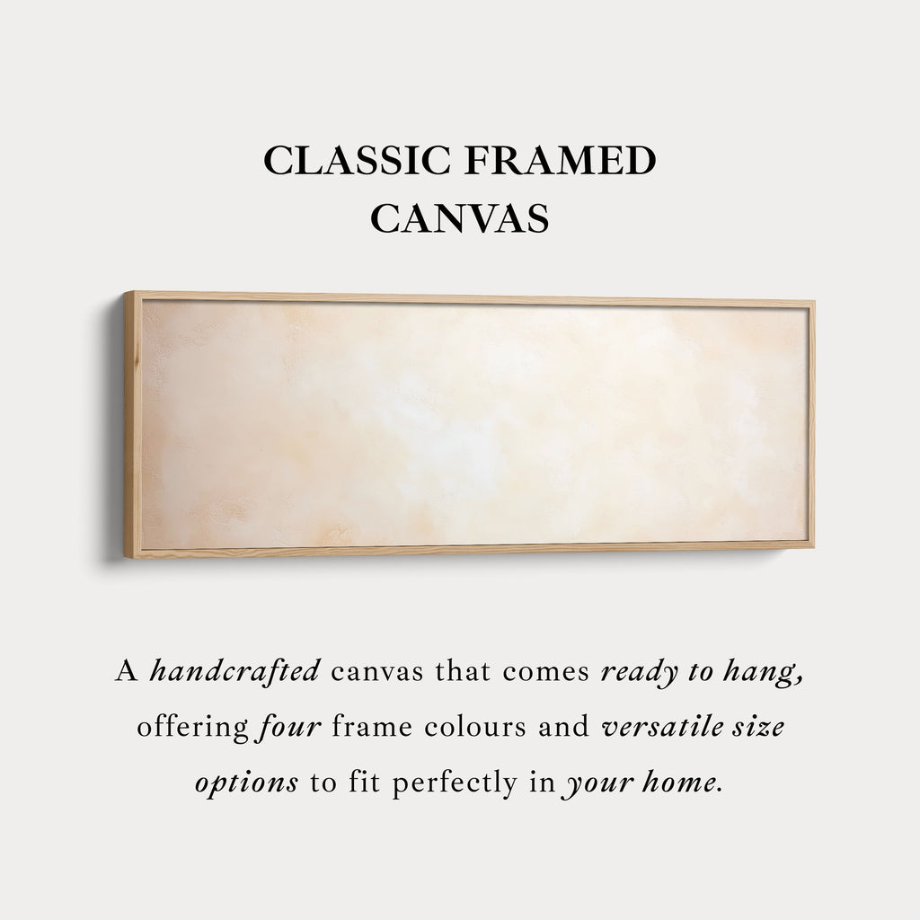 Abstract Beige Minimalist Long Horizontal Wall Art Panoramic Wall Art