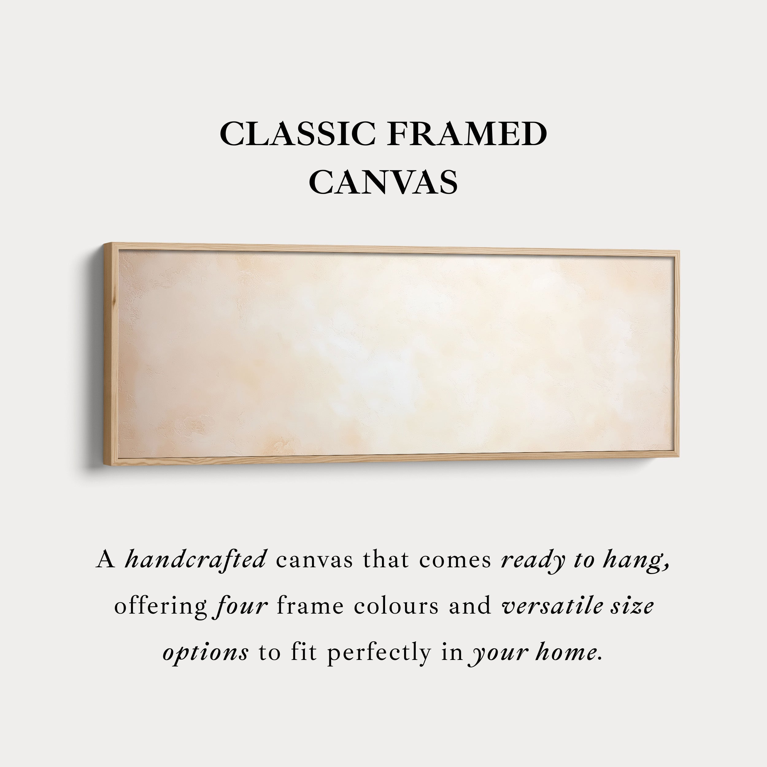 Abstract Beige Minimalist Long Horizontal Wall Art Panoramic Wall Art