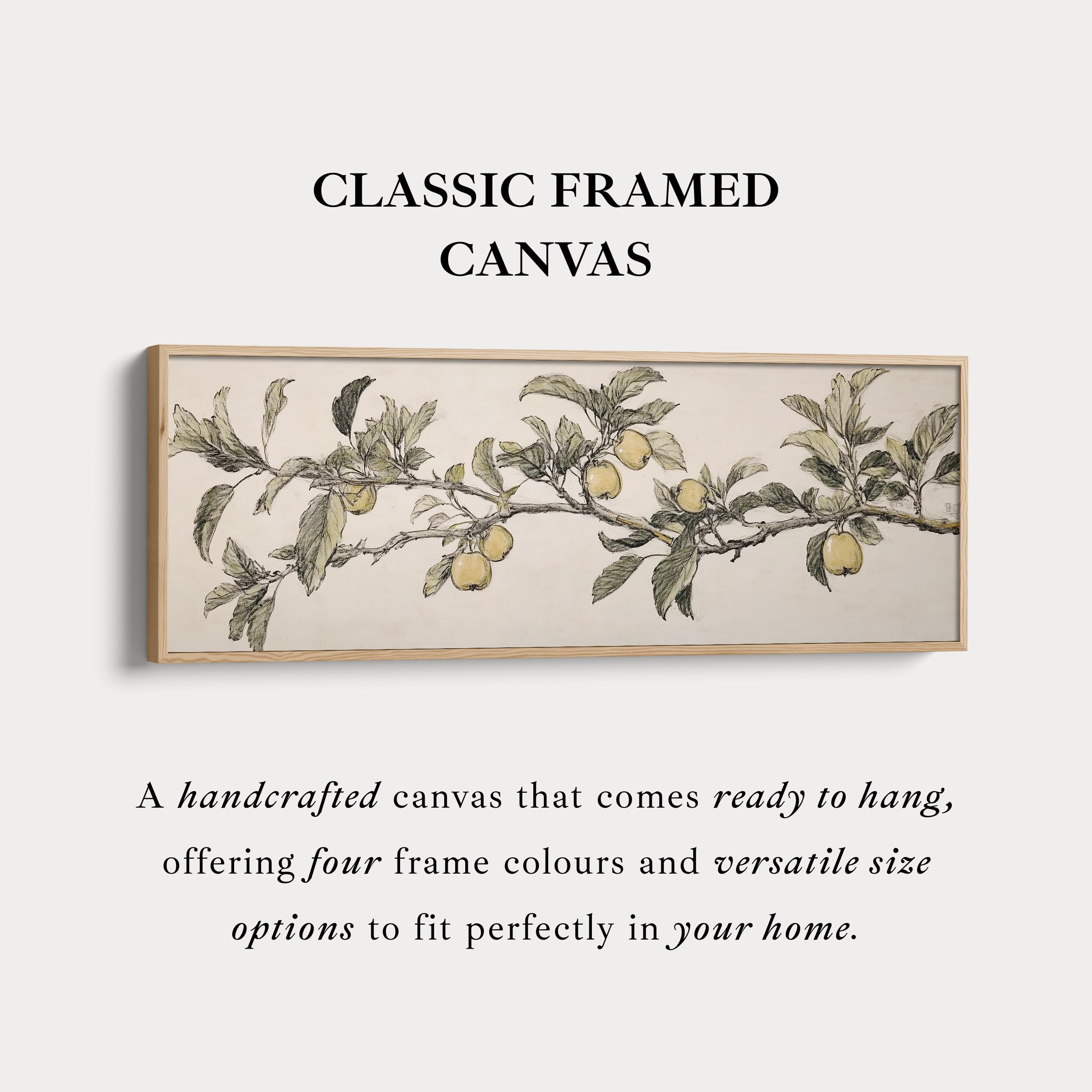 Apple Tree Above Bed Decor Framed Canvas Wall Decor